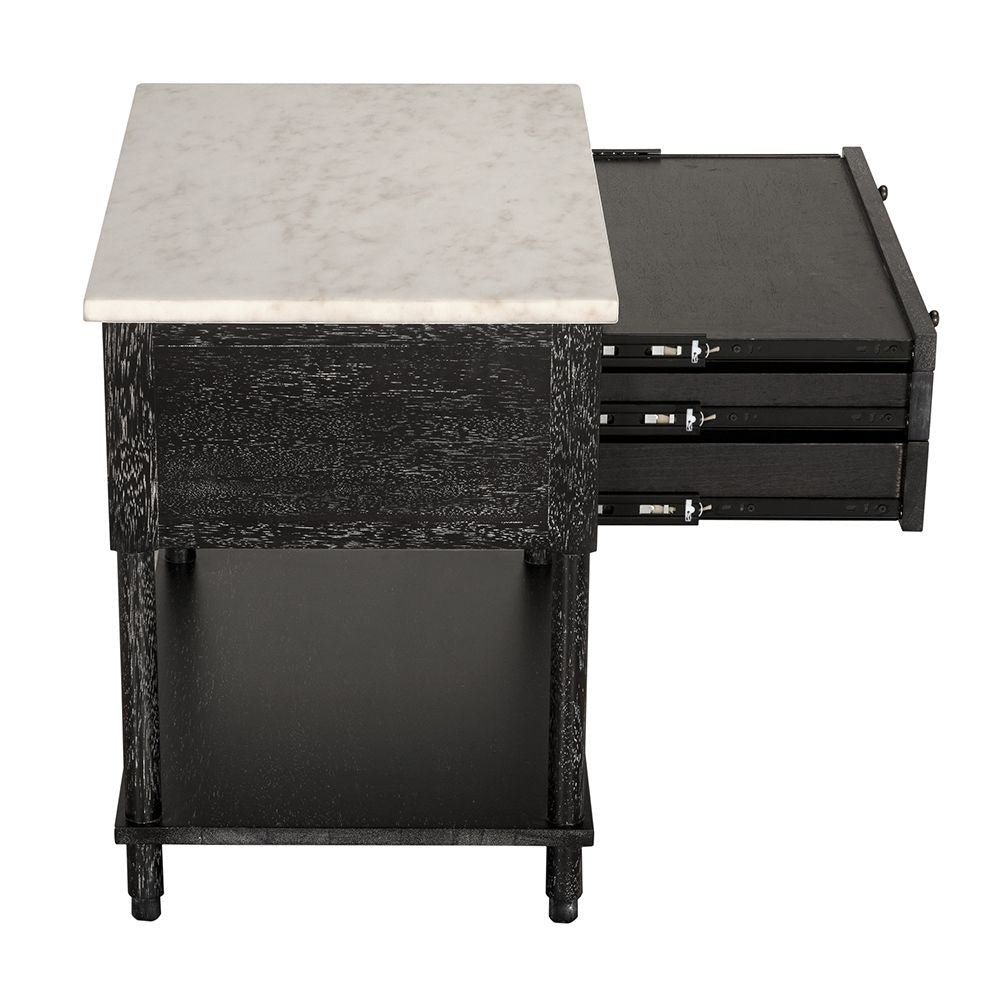 Artemio Side Table with Marble Top