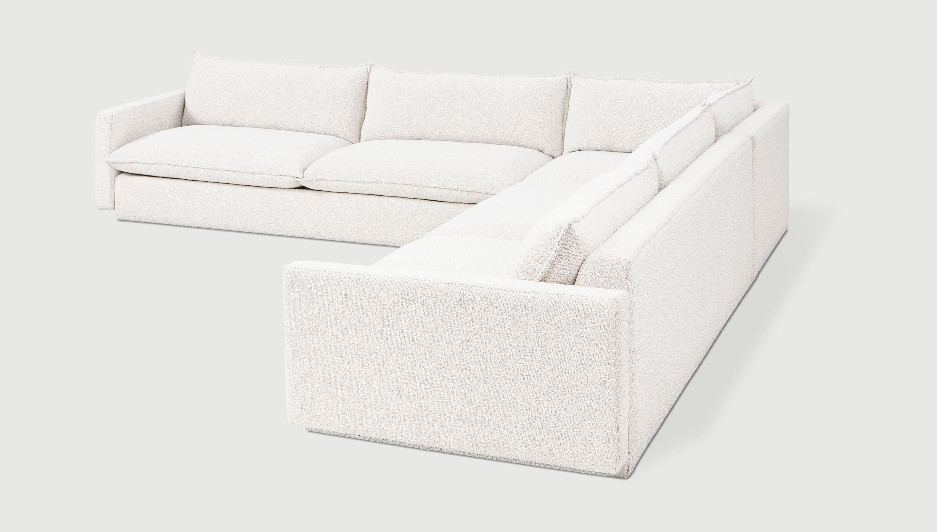 Sola Bi-Sectional Node AlabasterSectional Gus*  Node Alabaster   Four Hands, Mid Century Modern Furniture, Old Bones Furniture Company, Old Bones Co, Modern Mid Century, Designer Furniture, https://www.oldbonesco.com/