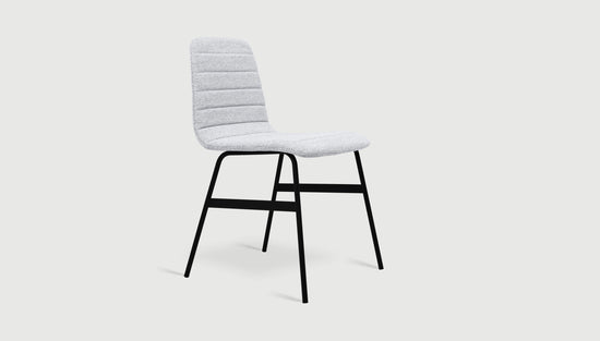 Lecture Dining Chair Upholstered Pixel Shale / BlackDining Chair Gus*  Pixel Shale Black  Four Hands, Mid Century Modern Furniture, Old Bones Furniture Company, Old Bones Co, Modern Mid Century, Designer Furniture, https://www.oldbonesco.com/