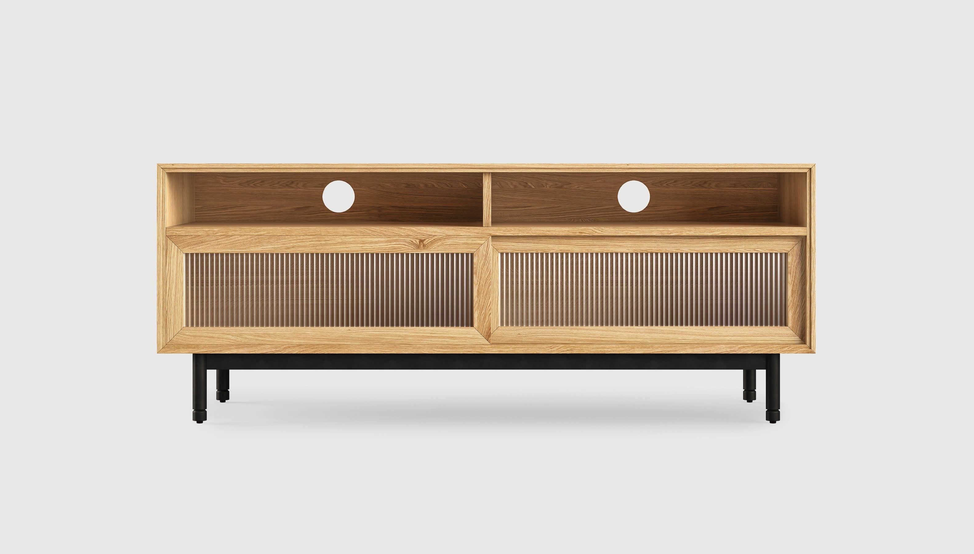 Munro Media Stand White Oak / BlackStorage Gus*  White Oak Black  Four Hands, Mid Century Modern Furniture, Old Bones Furniture Company, Old Bones Co, Modern Mid Century, Designer Furniture, https://www.oldbonesco.com/