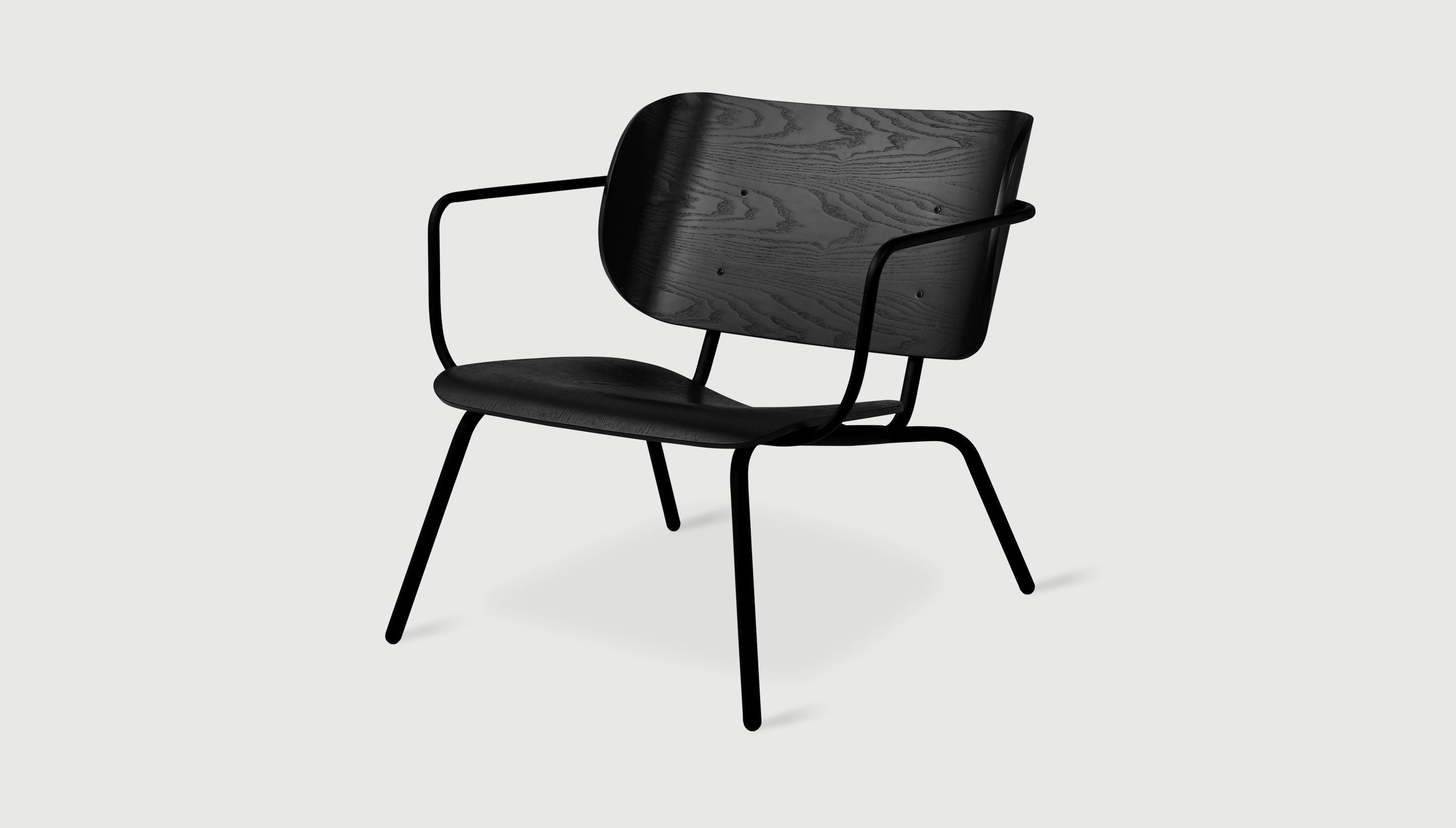 Bantam Lounge Chair Black Ash / BlackLounge Chair Gus*  Black Ash Black  Four Hands, Mid Century Modern Furniture, Old Bones Furniture Company, Old Bones Co, Modern Mid Century, Designer Furniture, https://www.oldbonesco.com/