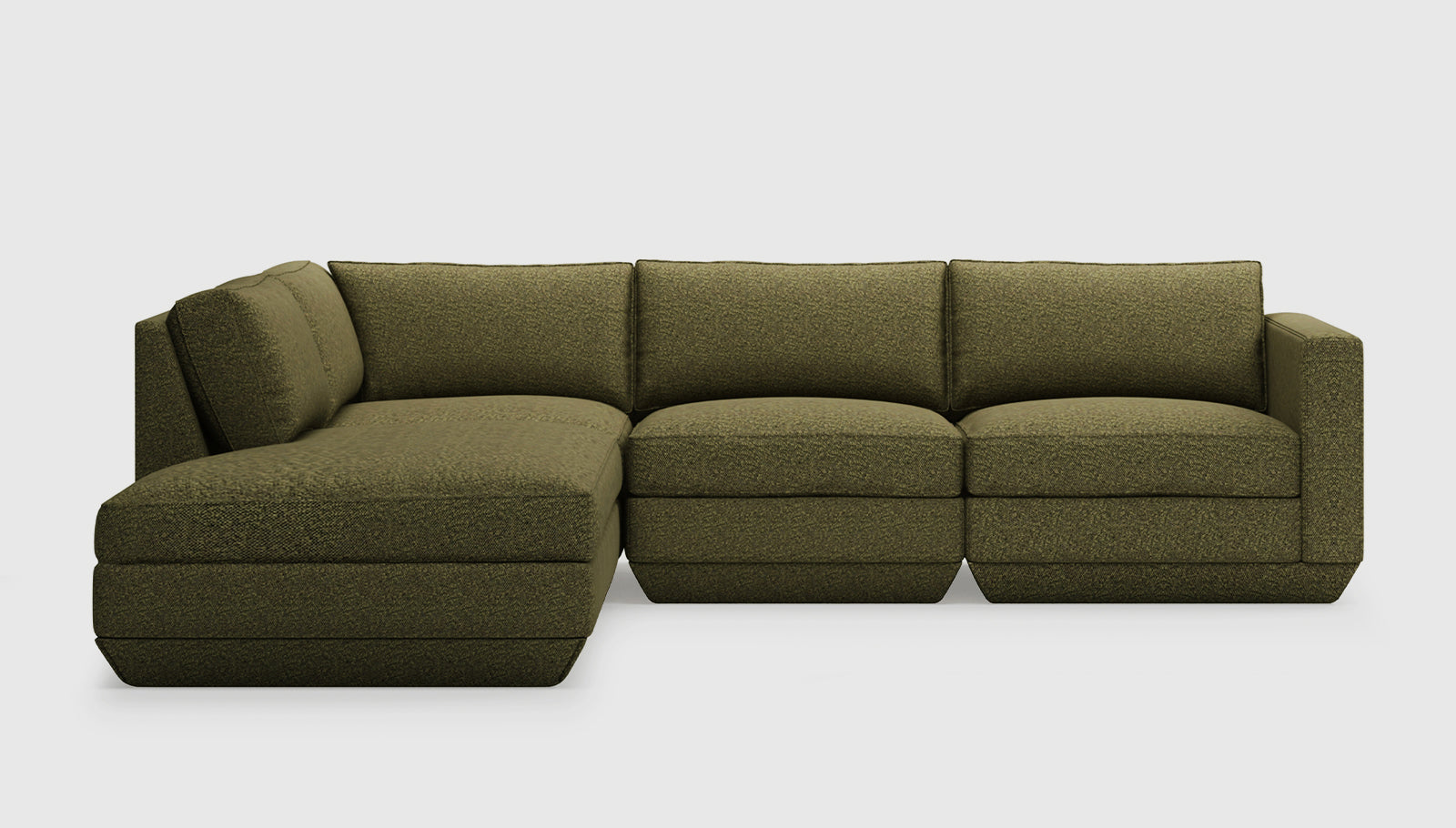 Podium Modular 4PC Lounge Sectional A Sectional Sofa Gus*     Four Hands, Mid Century Modern Furniture, Old Bones Furniture Company, Old Bones Co, Modern Mid Century, Designer Furniture, https://www.oldbonesco.com/