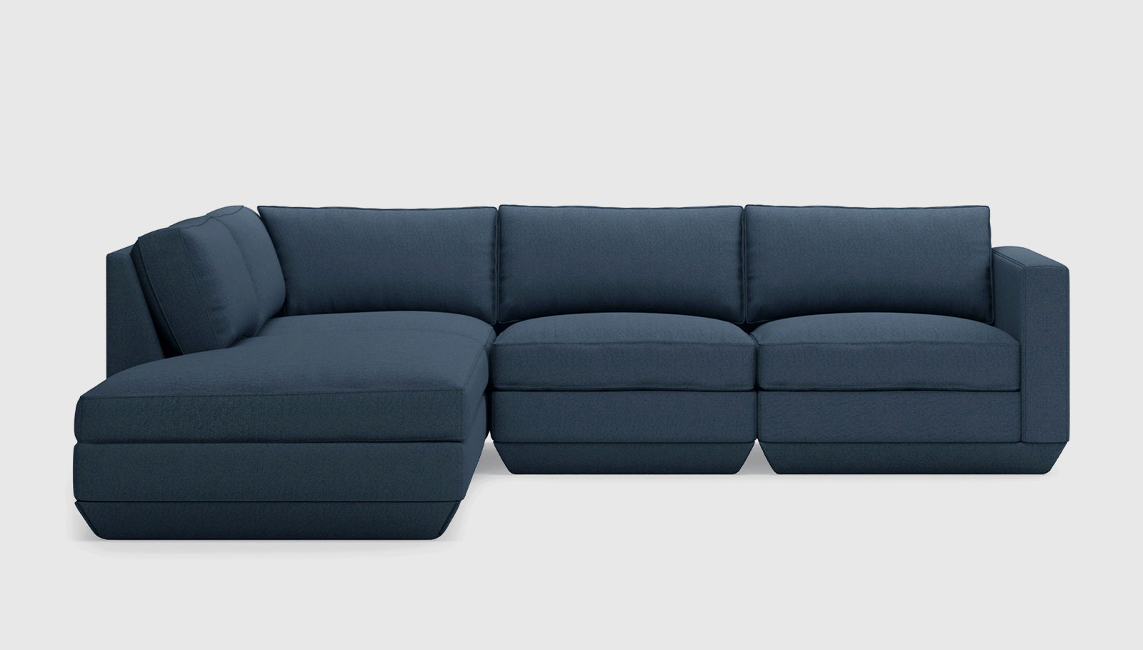 Podium Modular 4PC Lounge Sectional A Sectional Sofa Gus*     Four Hands, Mid Century Modern Furniture, Old Bones Furniture Company, Old Bones Co, Modern Mid Century, Designer Furniture, https://www.oldbonesco.com/