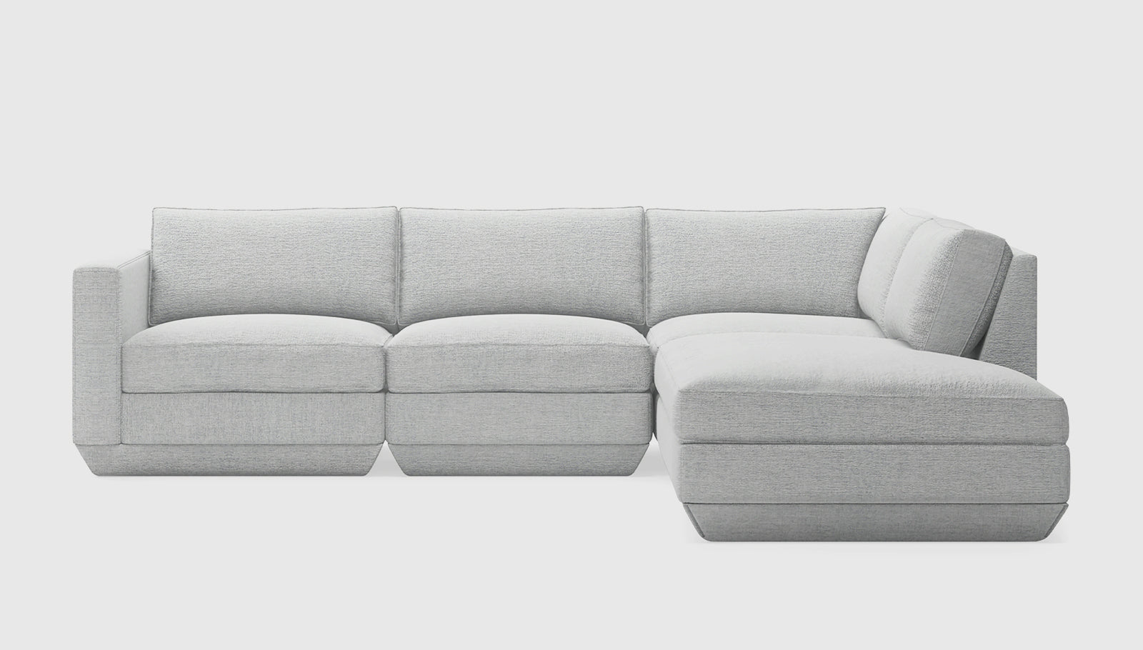 Podium Modular 4PC Lounge Sectional A Sectional Sofa Gus*     Four Hands, Mid Century Modern Furniture, Old Bones Furniture Company, Old Bones Co, Modern Mid Century, Designer Furniture, https://www.oldbonesco.com/