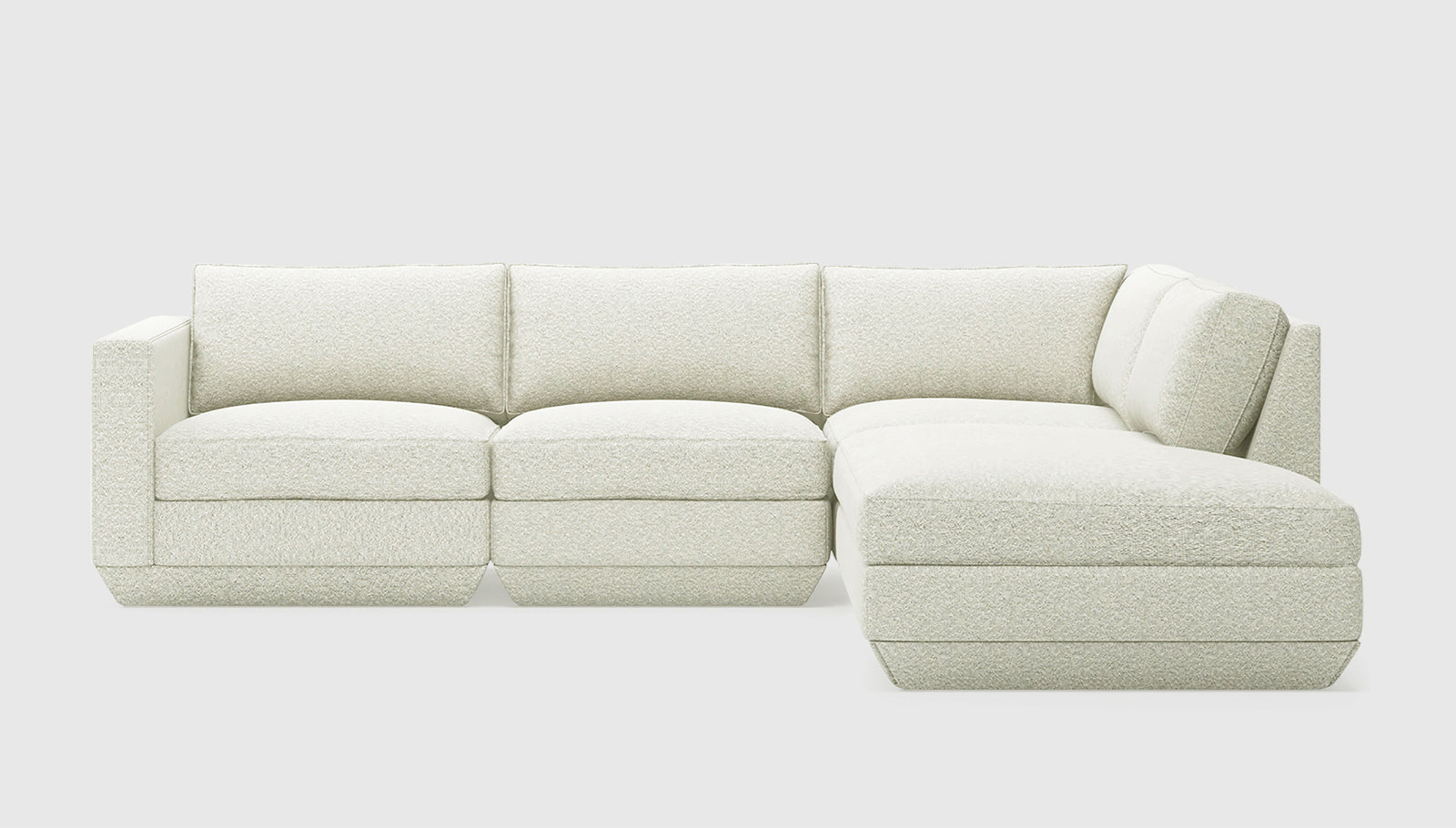 Podium Modular 4PC Lounge Sectional A Sectional Sofa Gus*     Four Hands, Mid Century Modern Furniture, Old Bones Furniture Company, Old Bones Co, Modern Mid Century, Designer Furniture, https://www.oldbonesco.com/