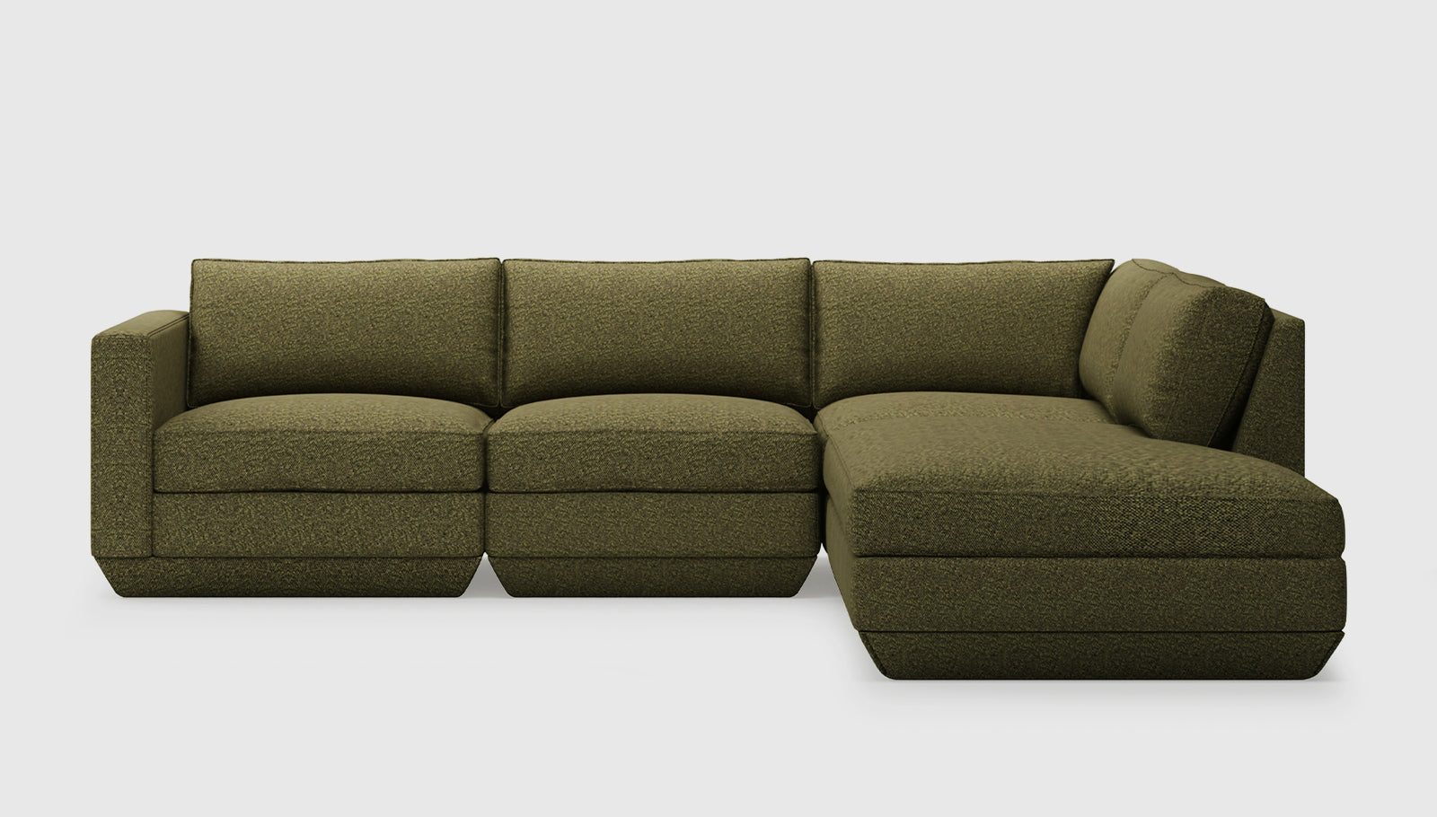 Podium Modular 4PC Lounge Sectional A Sectional Sofa Gus*     Four Hands, Mid Century Modern Furniture, Old Bones Furniture Company, Old Bones Co, Modern Mid Century, Designer Furniture, https://www.oldbonesco.com/