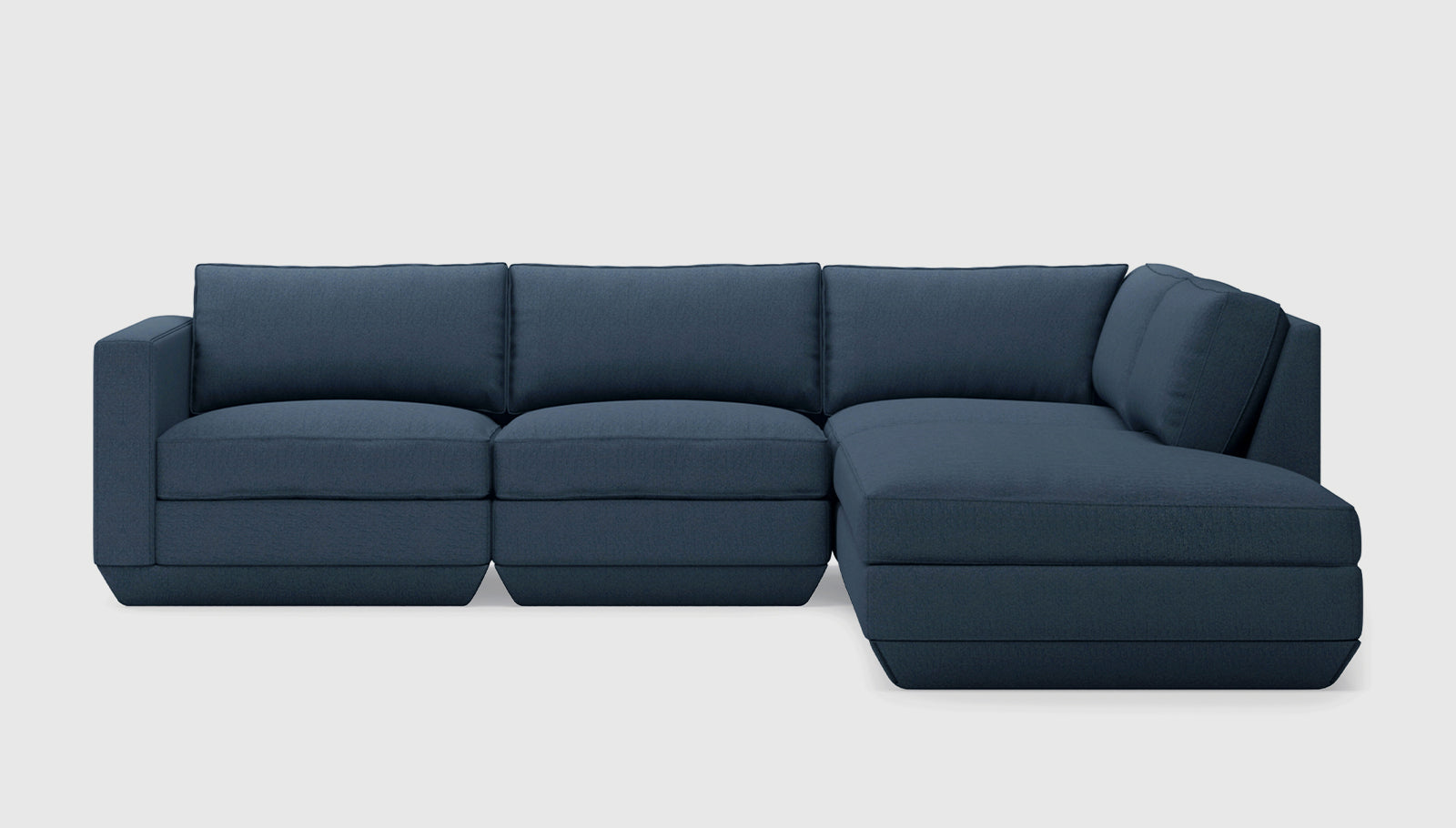 Podium Modular 4PC Lounge Sectional A Sectional Sofa Gus*     Four Hands, Mid Century Modern Furniture, Old Bones Furniture Company, Old Bones Co, Modern Mid Century, Designer Furniture, https://www.oldbonesco.com/