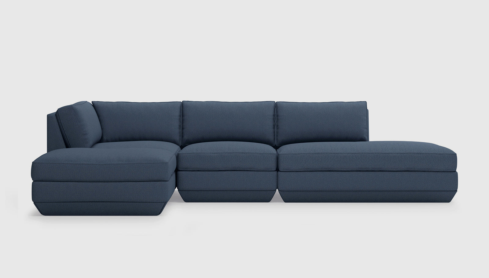 Podium Modular 4PC Lounge Sectional B Sectional Sofa Gus*     Four Hands, Mid Century Modern Furniture, Old Bones Furniture Company, Old Bones Co, Modern Mid Century, Designer Furniture, https://www.oldbonesco.com/