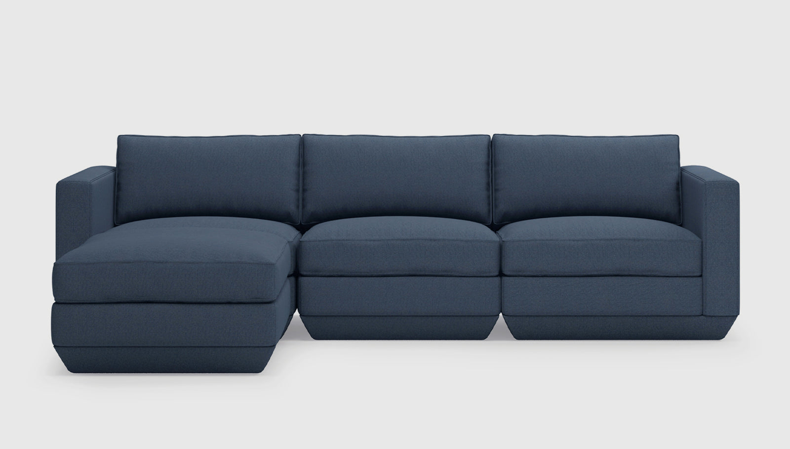 Podium Modular 4PC Sectional Sectionals Gus*     Four Hands, Mid Century Modern Furniture, Old Bones Furniture Company, Old Bones Co, Modern Mid Century, Designer Furniture, https://www.oldbonesco.com/