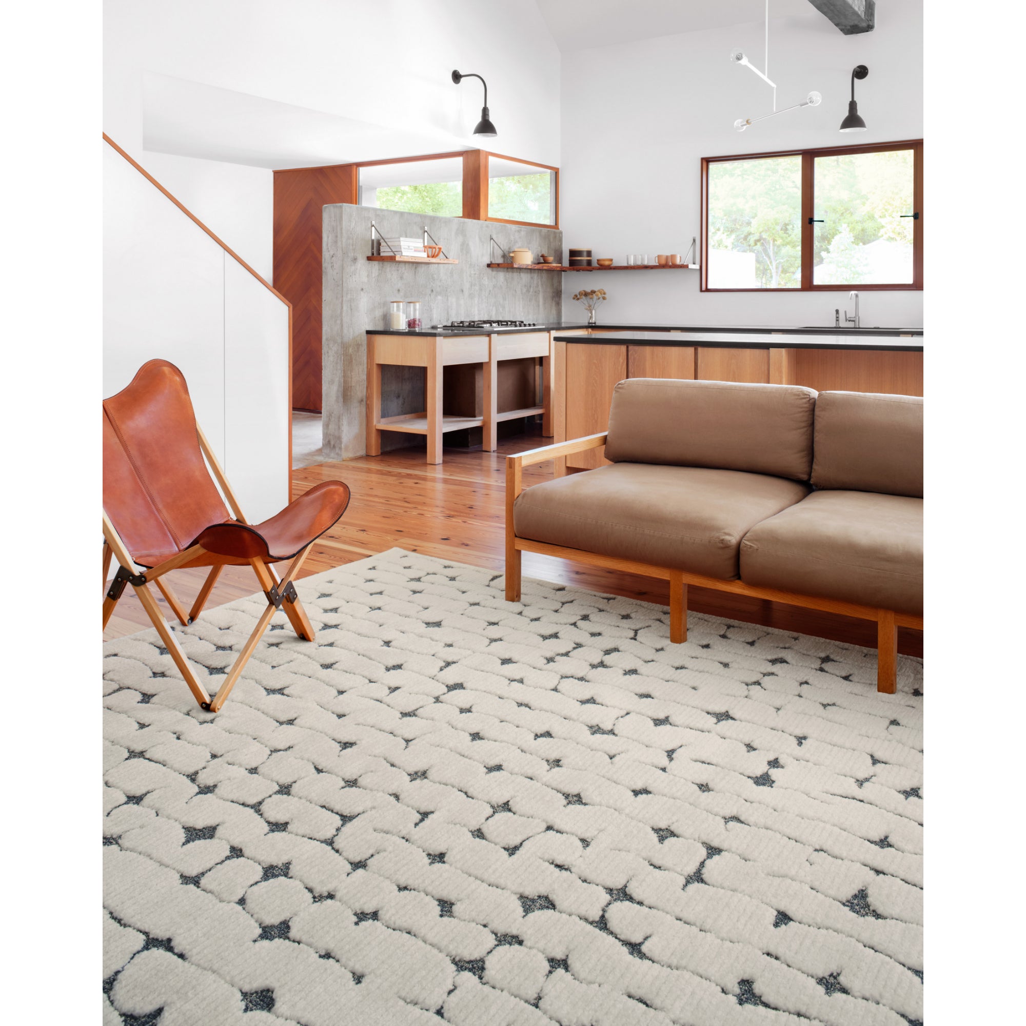 Loloi Hagen White/Navy Rug
