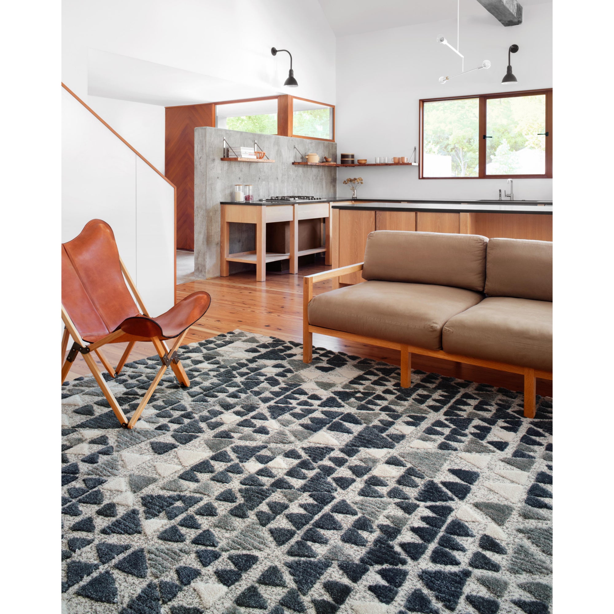 Loloi Hagen Slate/Denim 18" x 18" Sample Rug