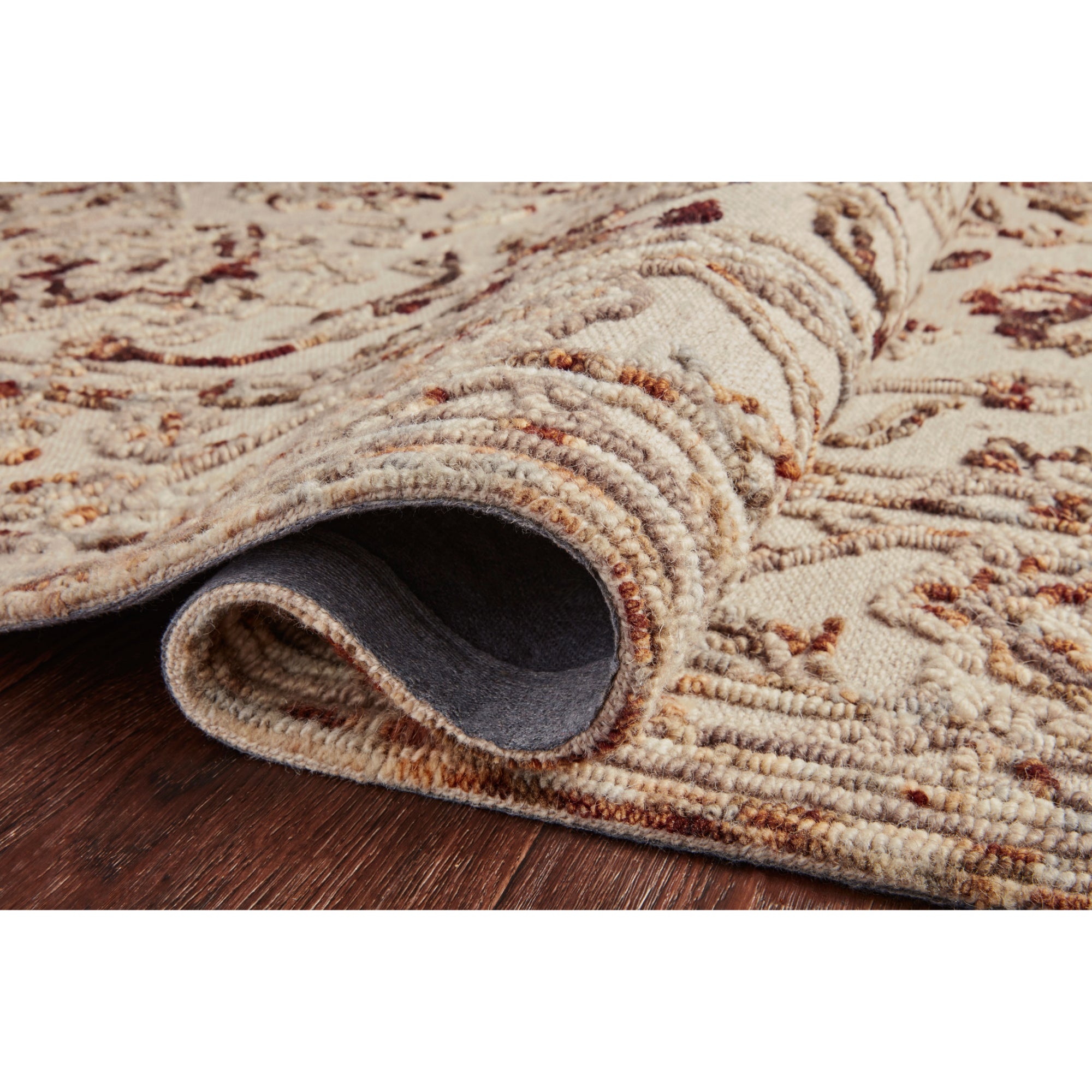 Loloi Halle Taupe/Rust 18" x 18" Sample Rug