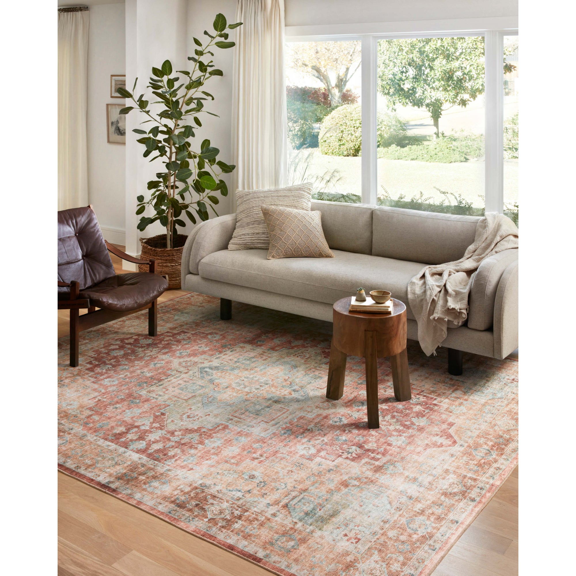 Loloi Heidi Terracotta/Aqua Rug