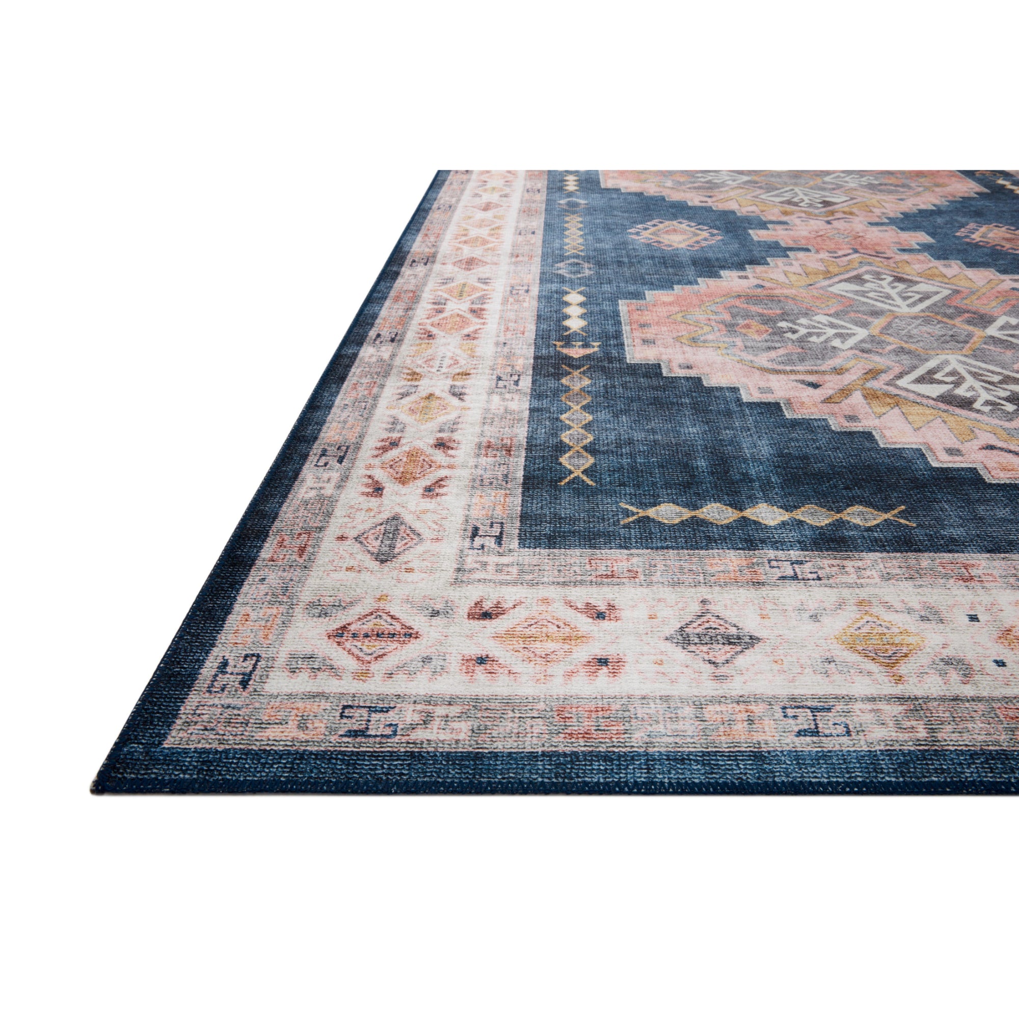 Loloi Heidi Denim/Blush Rug