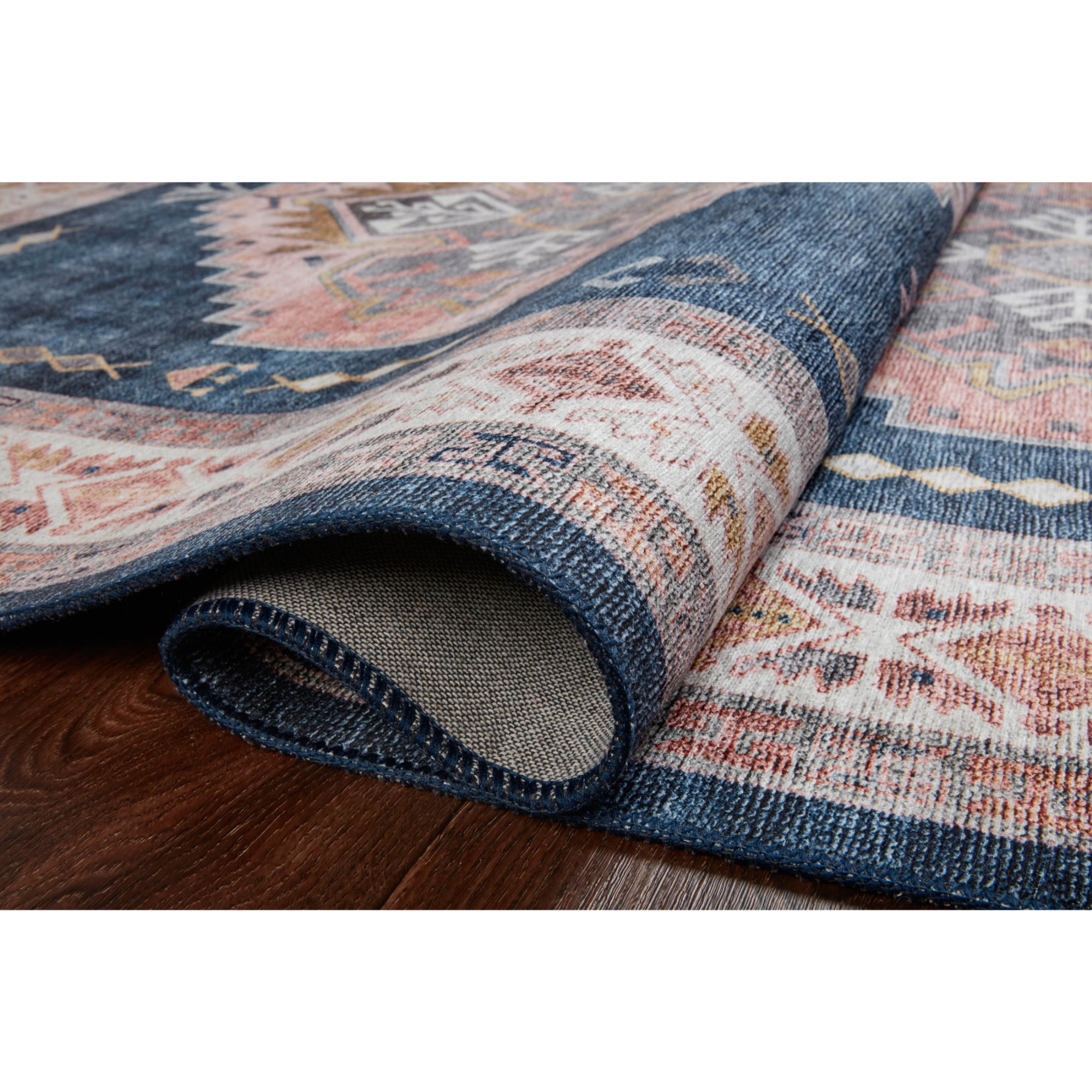 Loloi Heidi Denim/Blush Rug