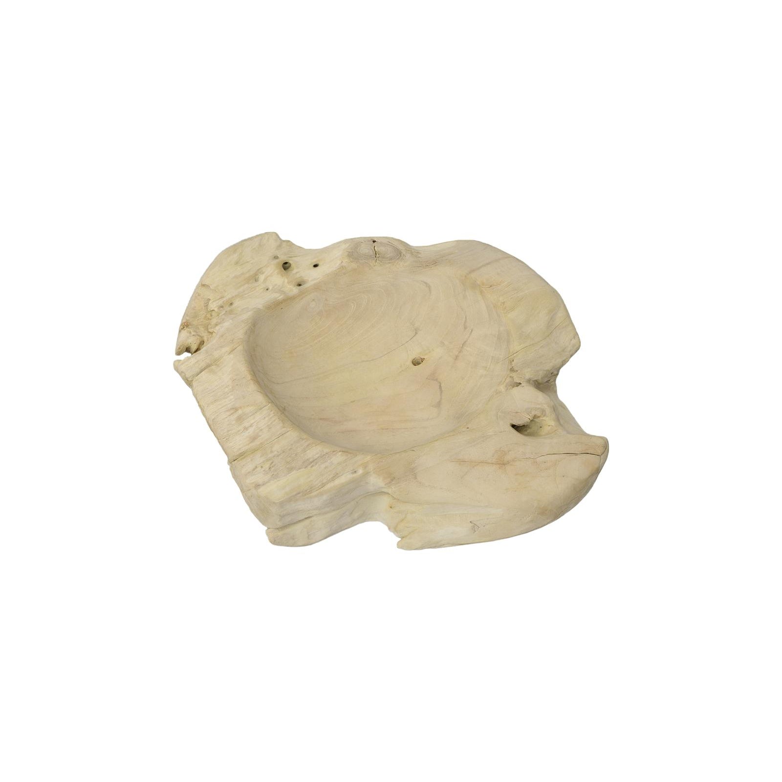 Teak Wood Bowl - Bleached
