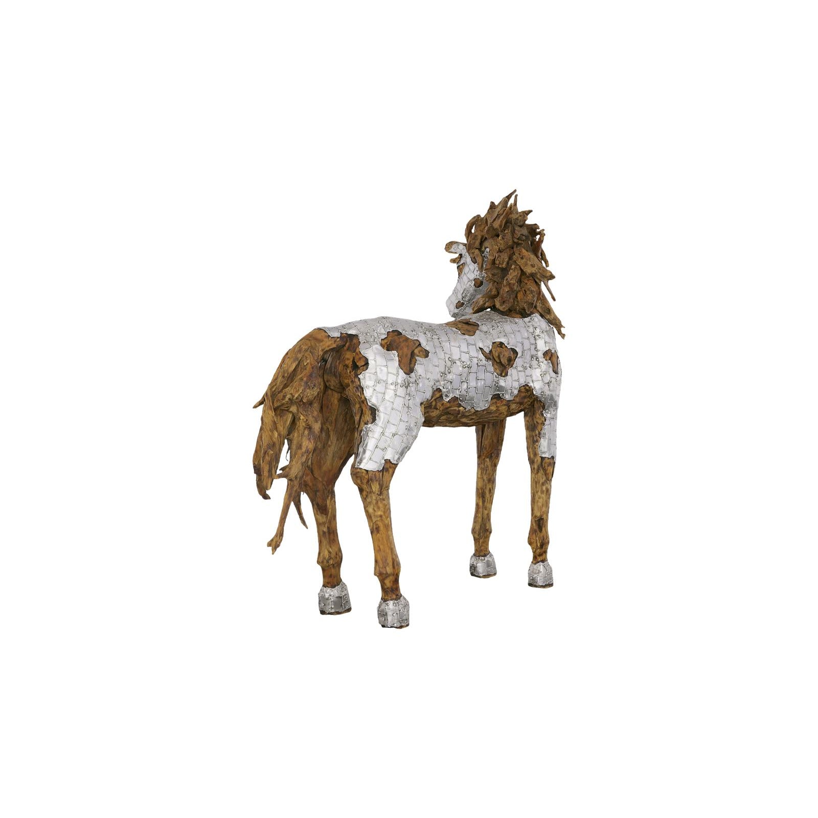 Mustang Standing Horse Armored Sculpture