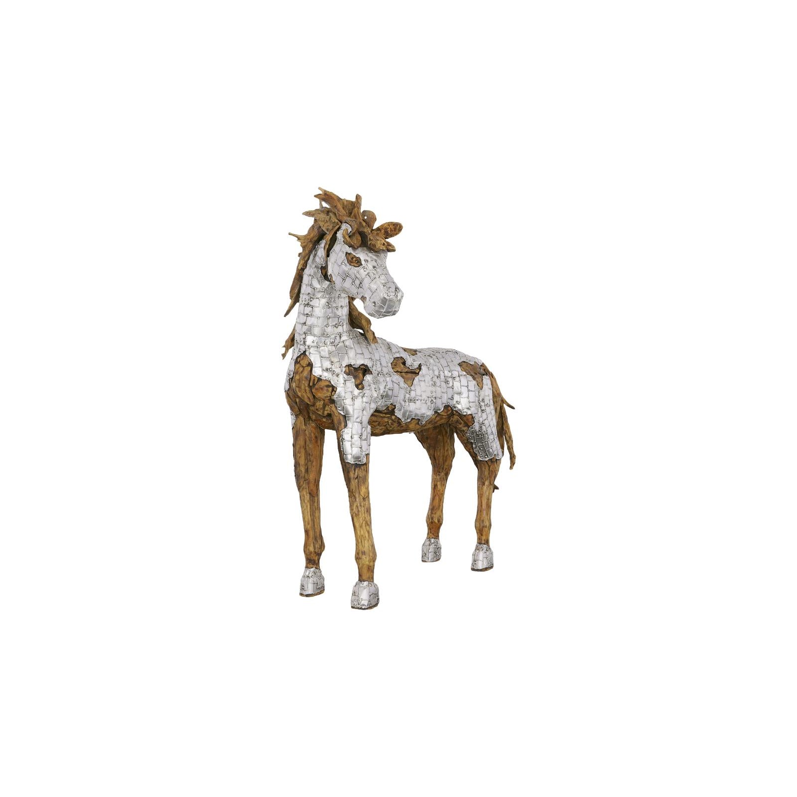 Mustang Standing Horse Armored Sculpture