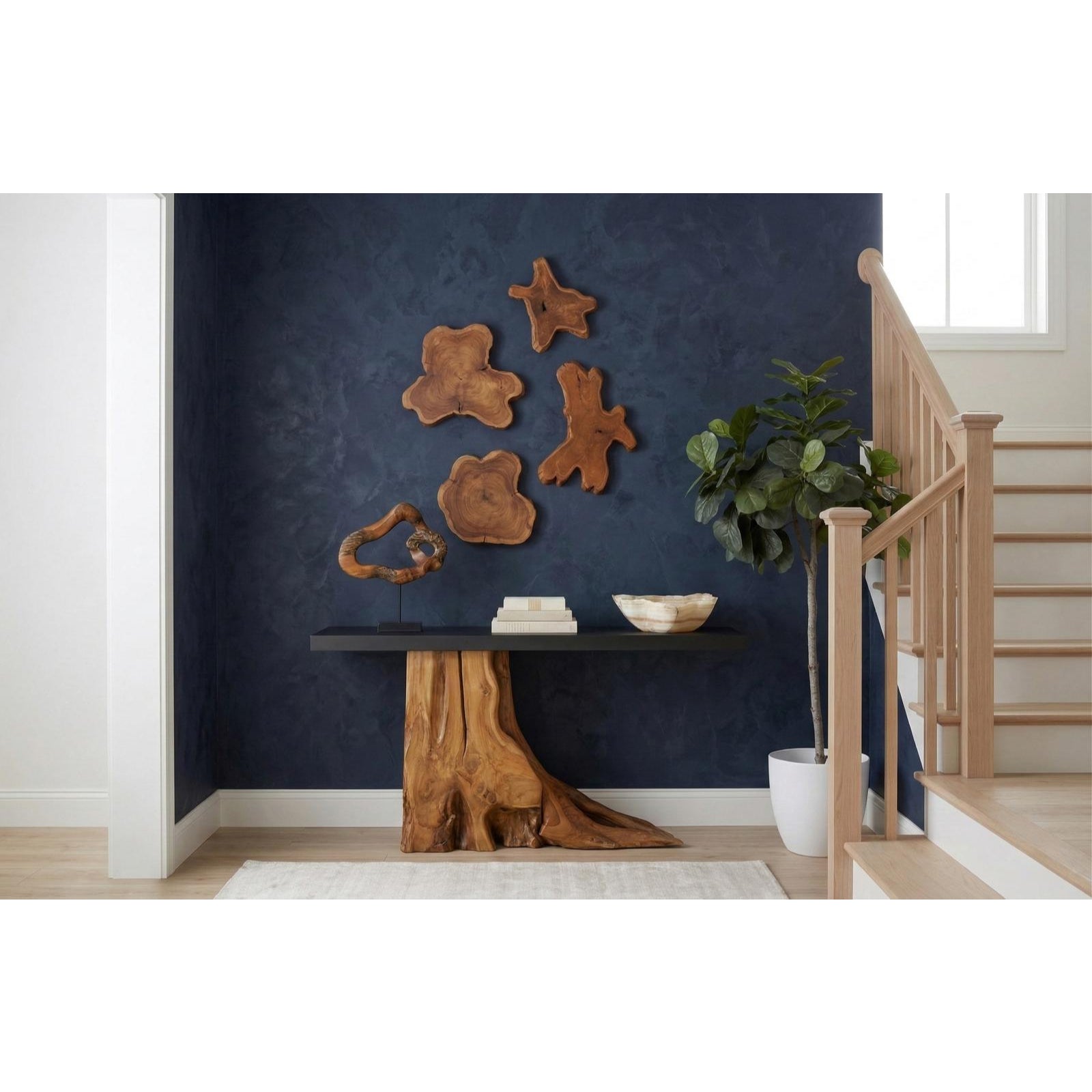 Freeform Teak Wall Slice