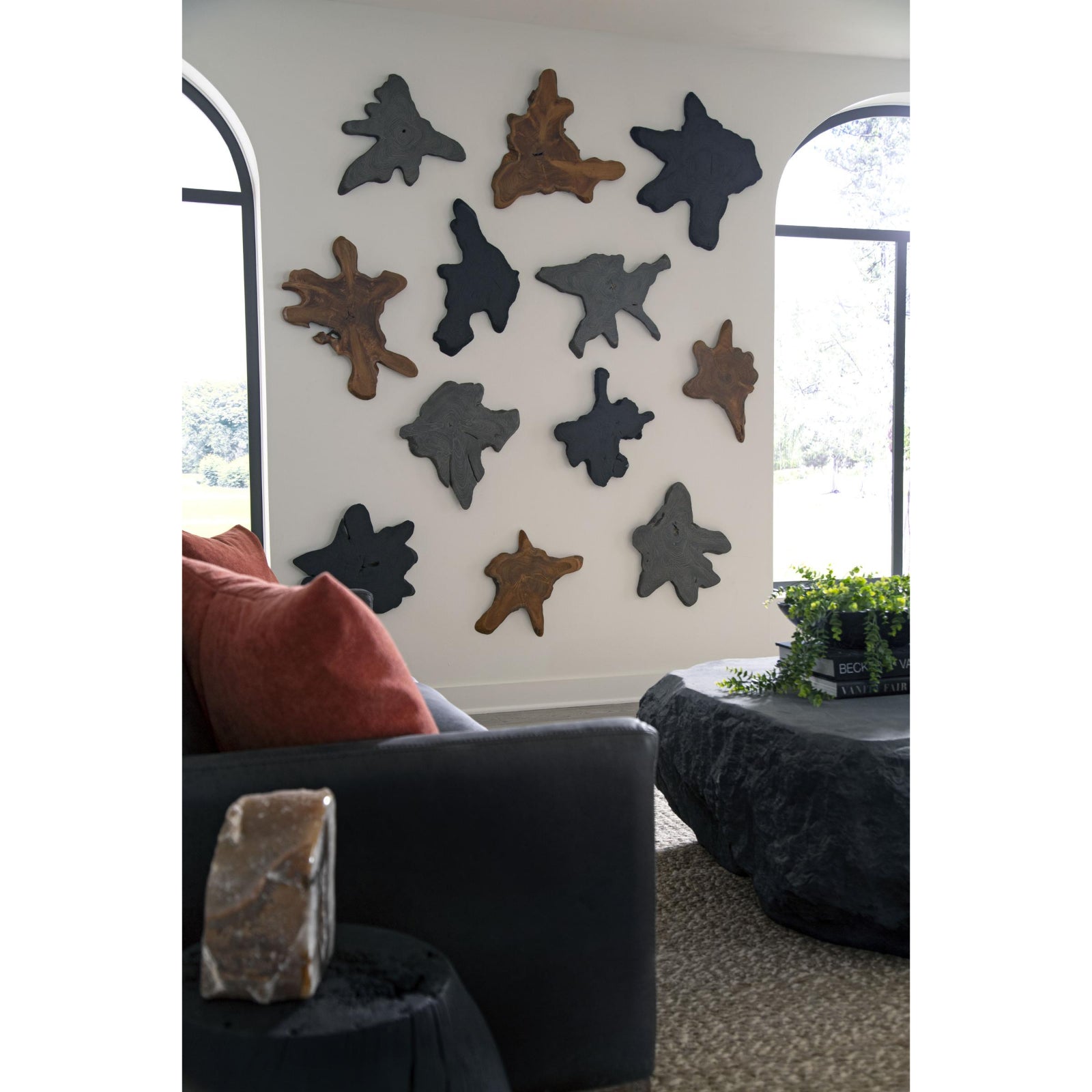 Freeform Teak Wall Slice