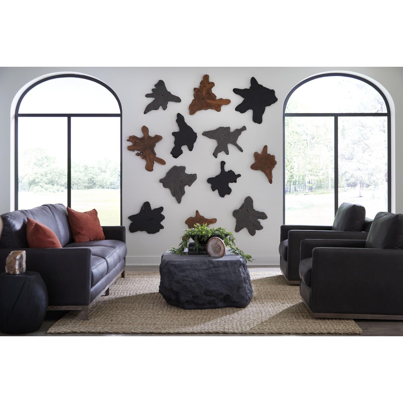 Freeform Teak Wall Slice