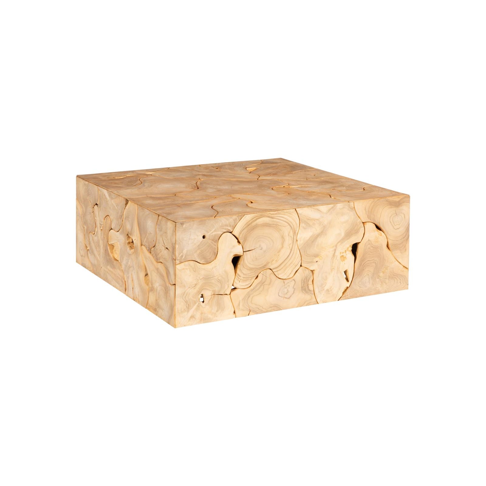 Teak Square Slice Coffee Table