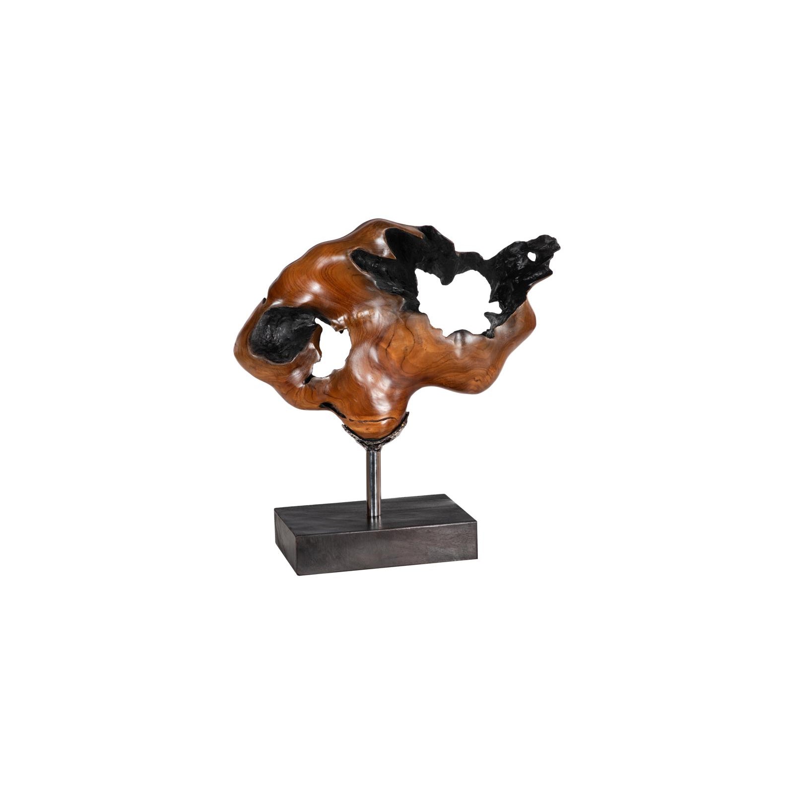 Metallurgy Wood Sculpture - Natural