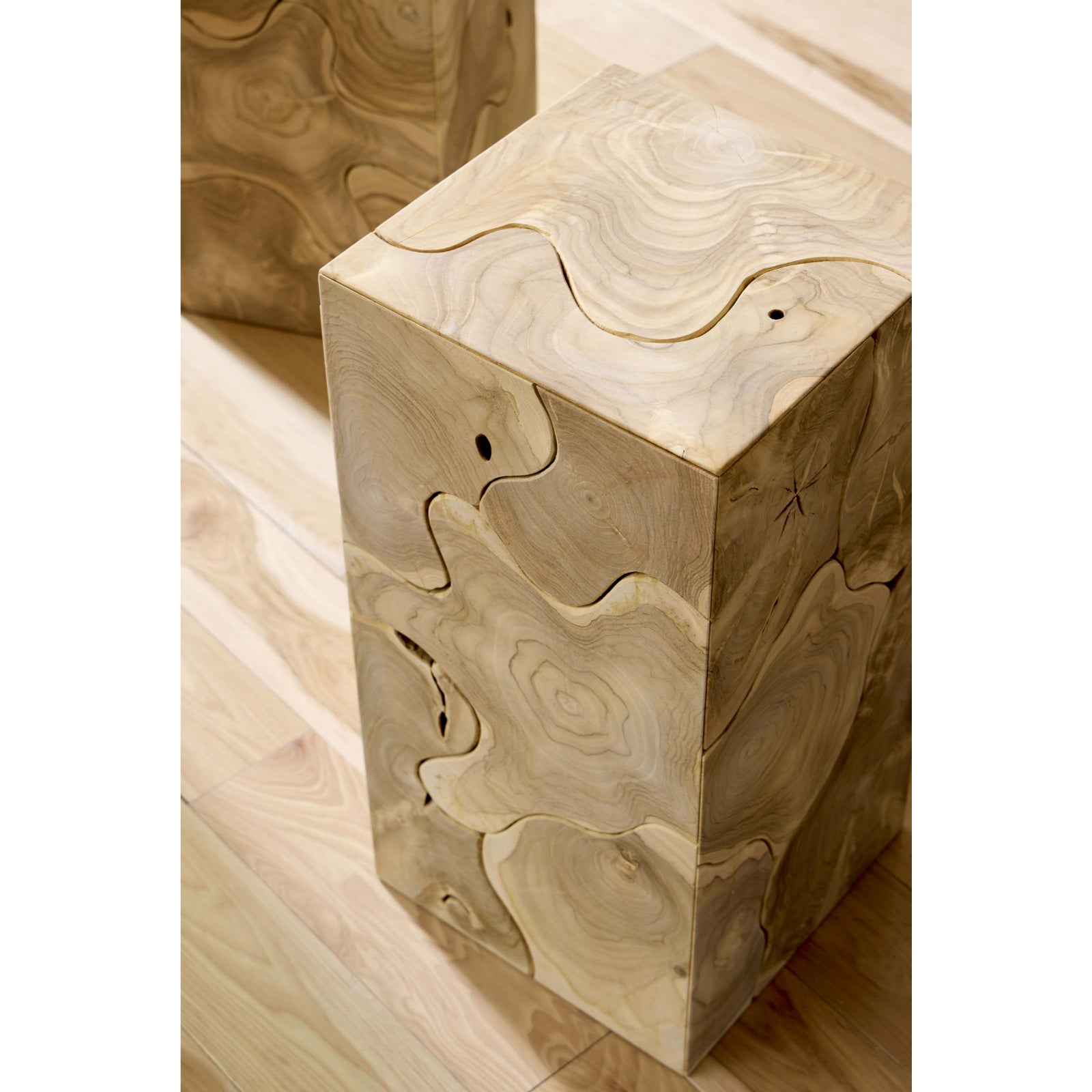 Teak Slice Pedestal