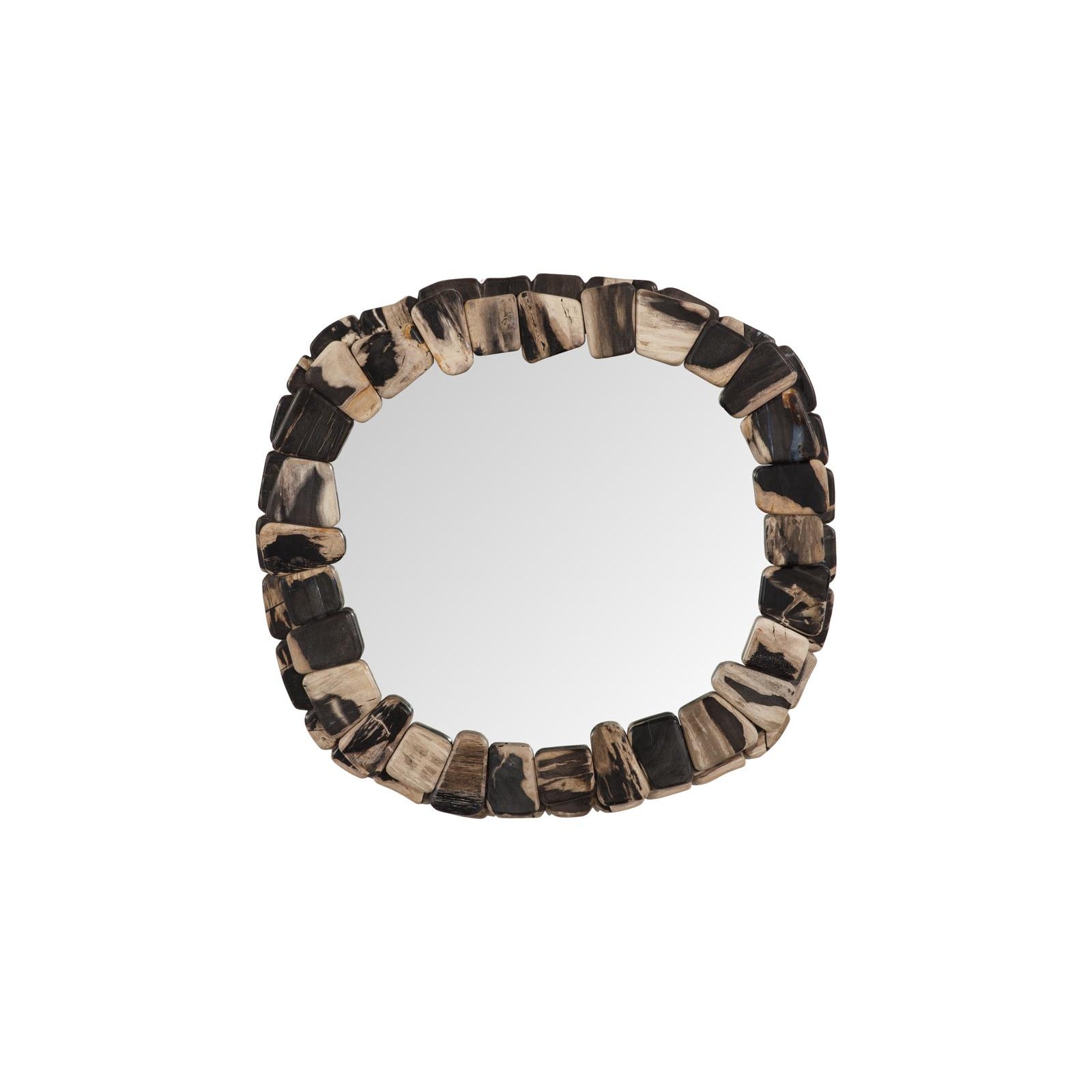 Stacked Pebble Petrified Mirror