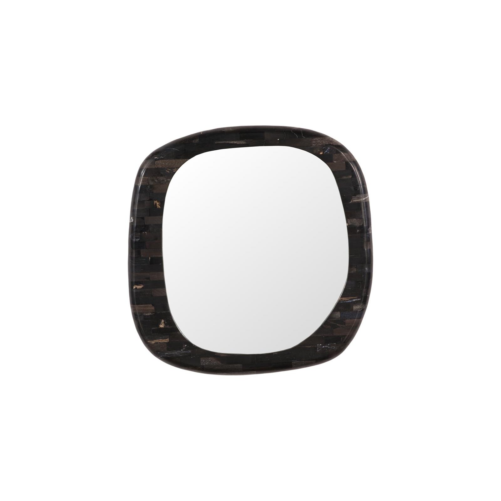 Morphic Rounded Petrified Mirror