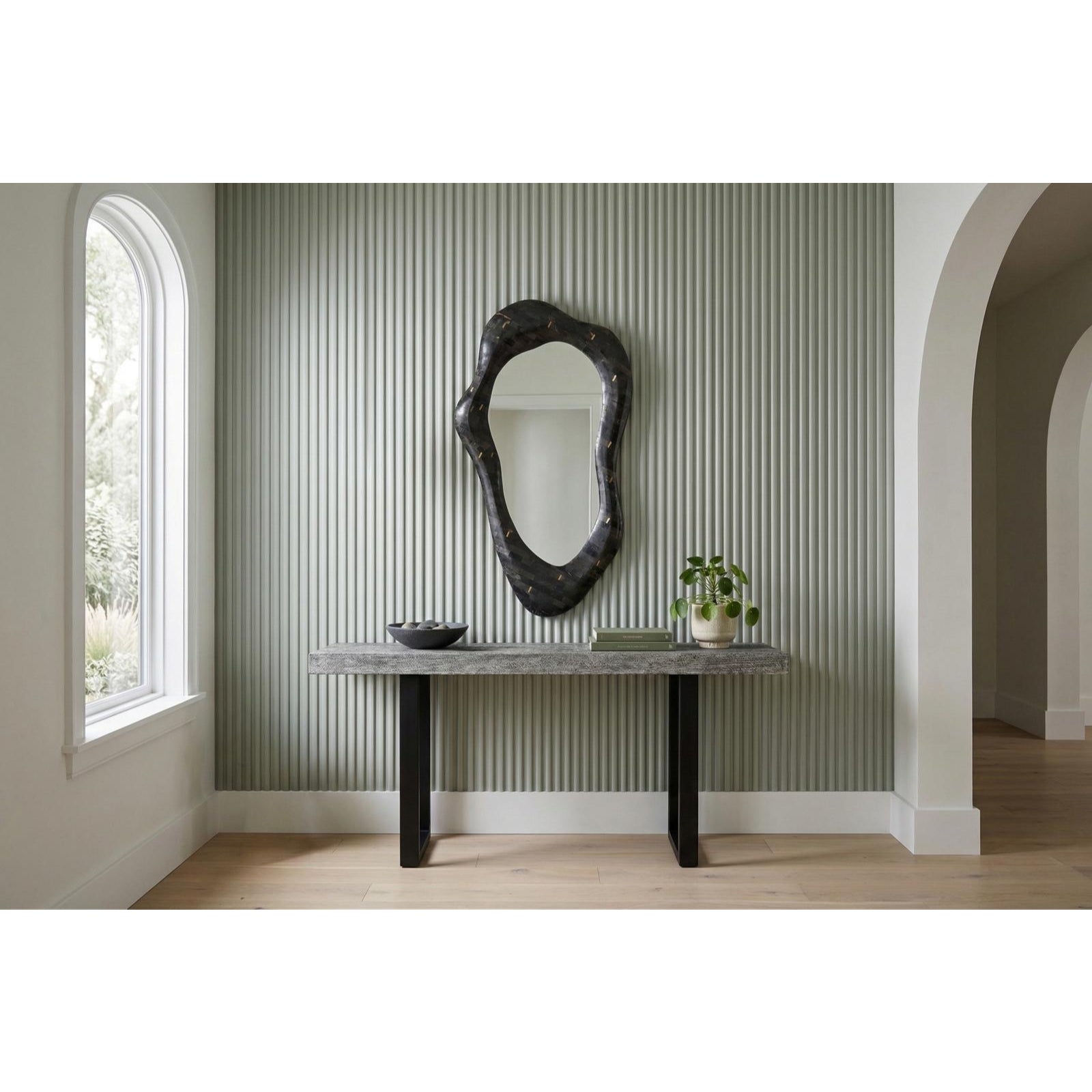 Morphic Waved Petrified Mirror