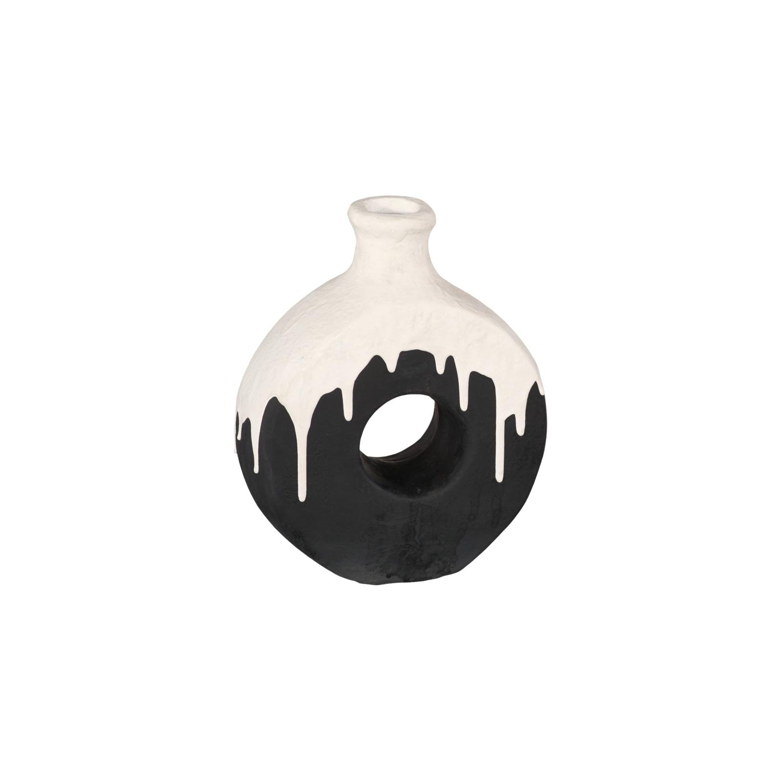 Porcelain Drip Vase with Circle Hole