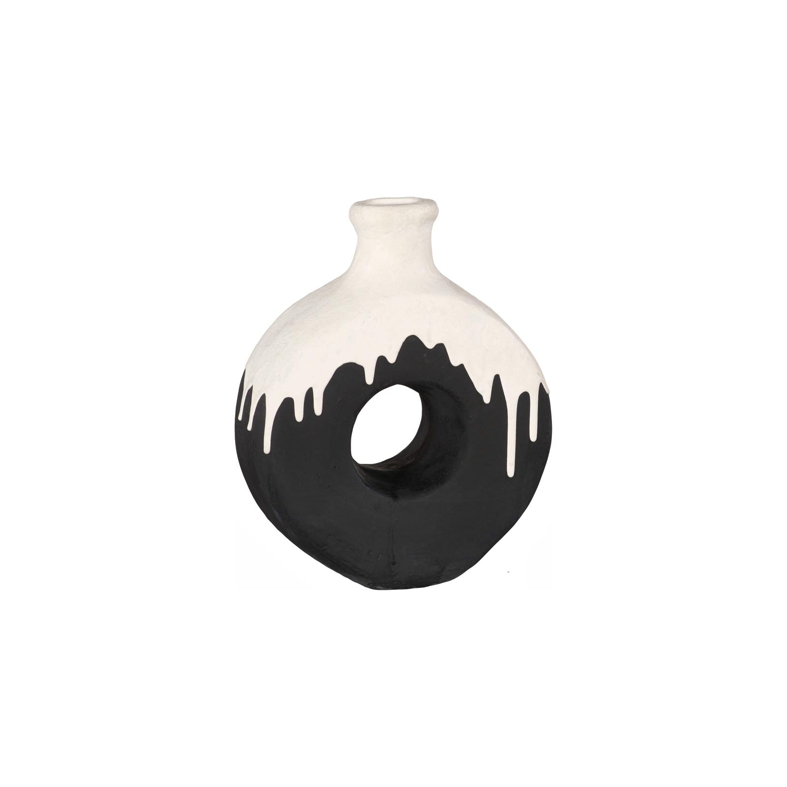 Porcelain Drip Vase with Circle Hole