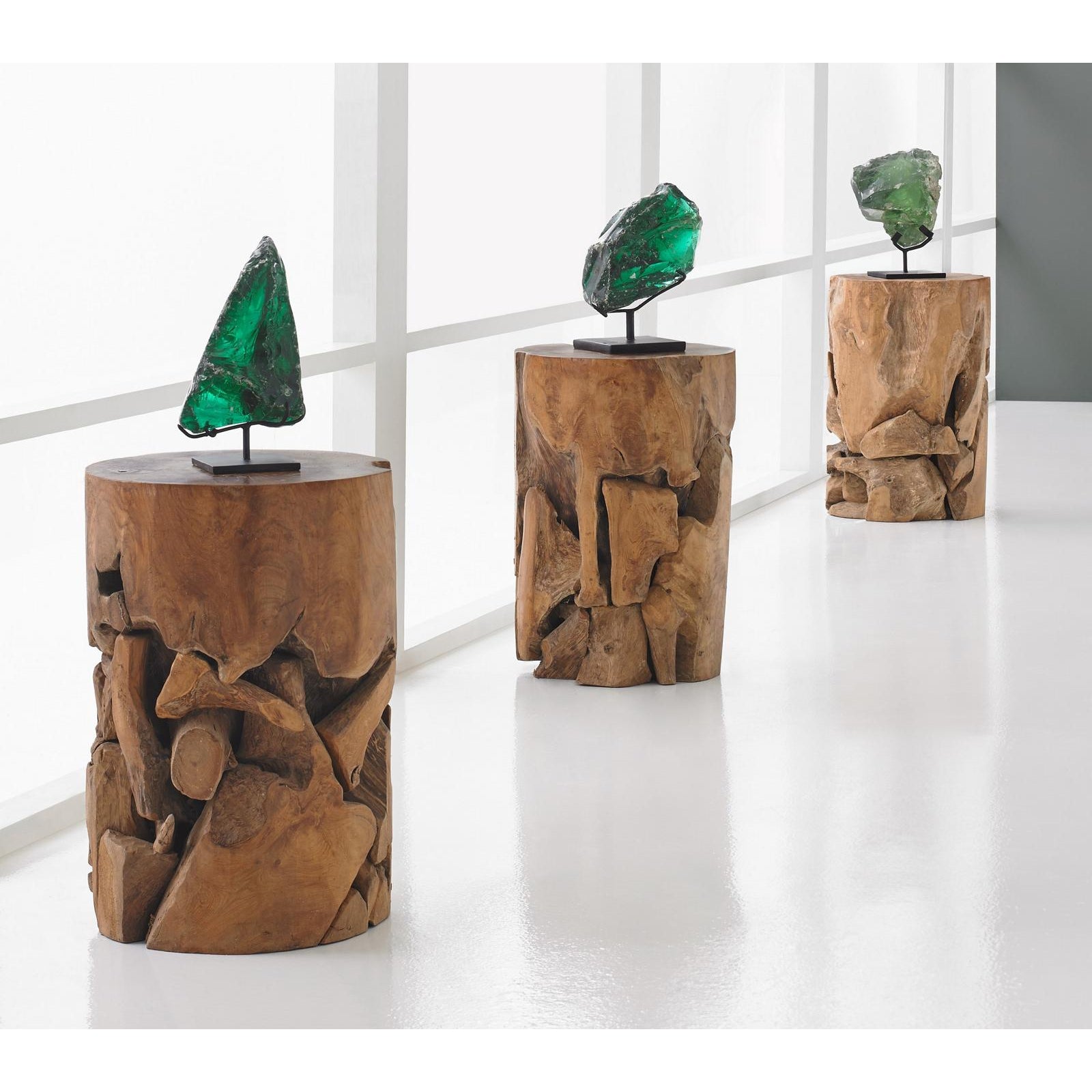 Teak Chunk Side Table