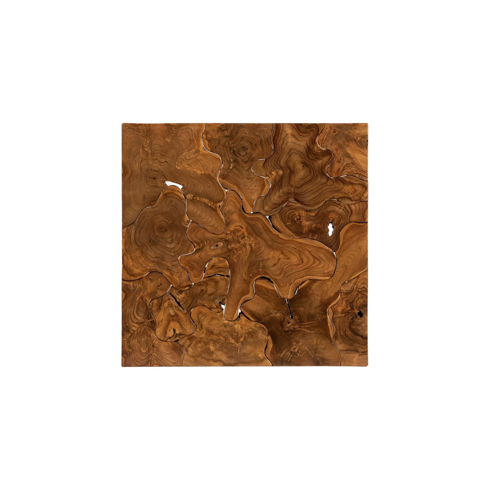 Teak Square Slice Coffee Table
