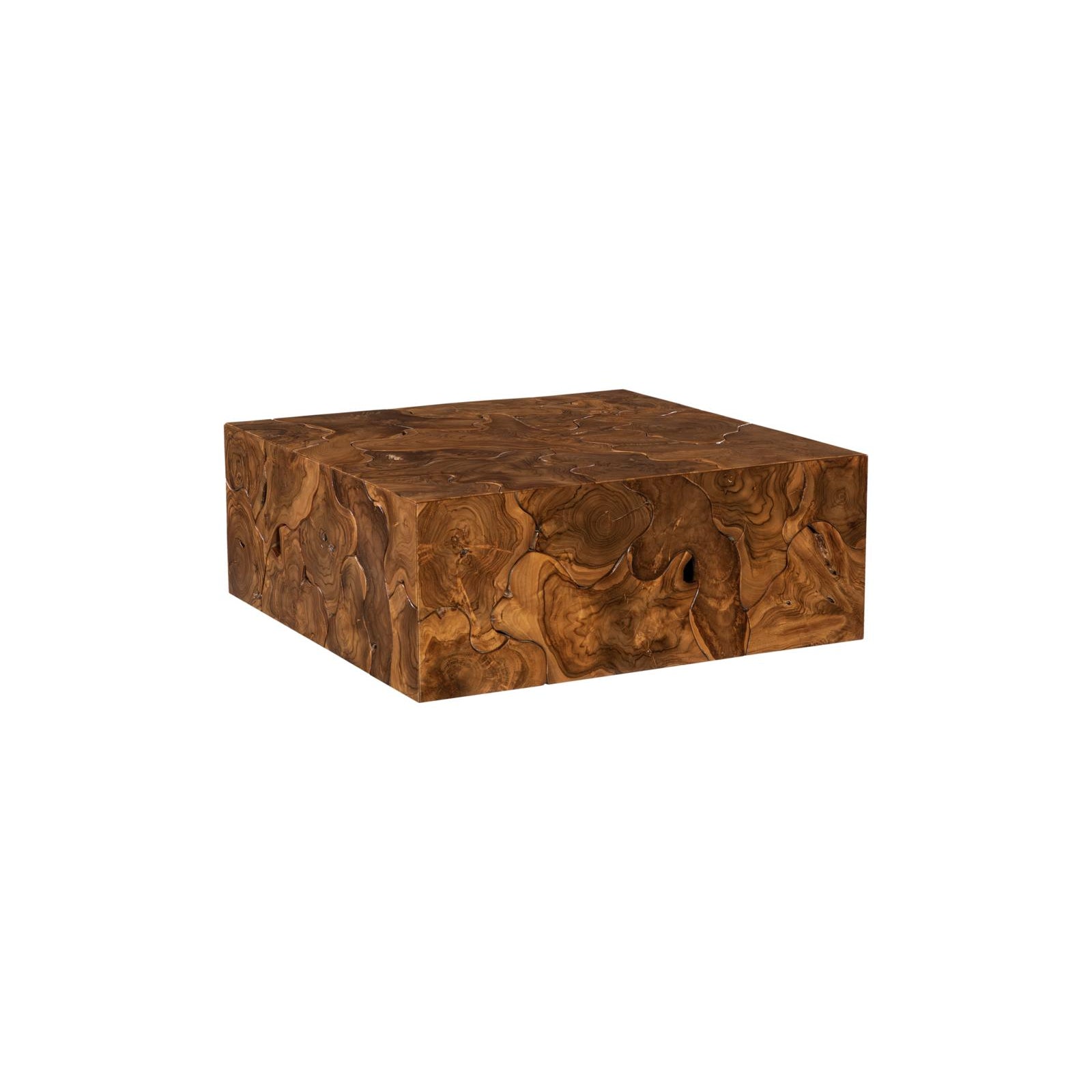 Teak Square Slice Coffee Table