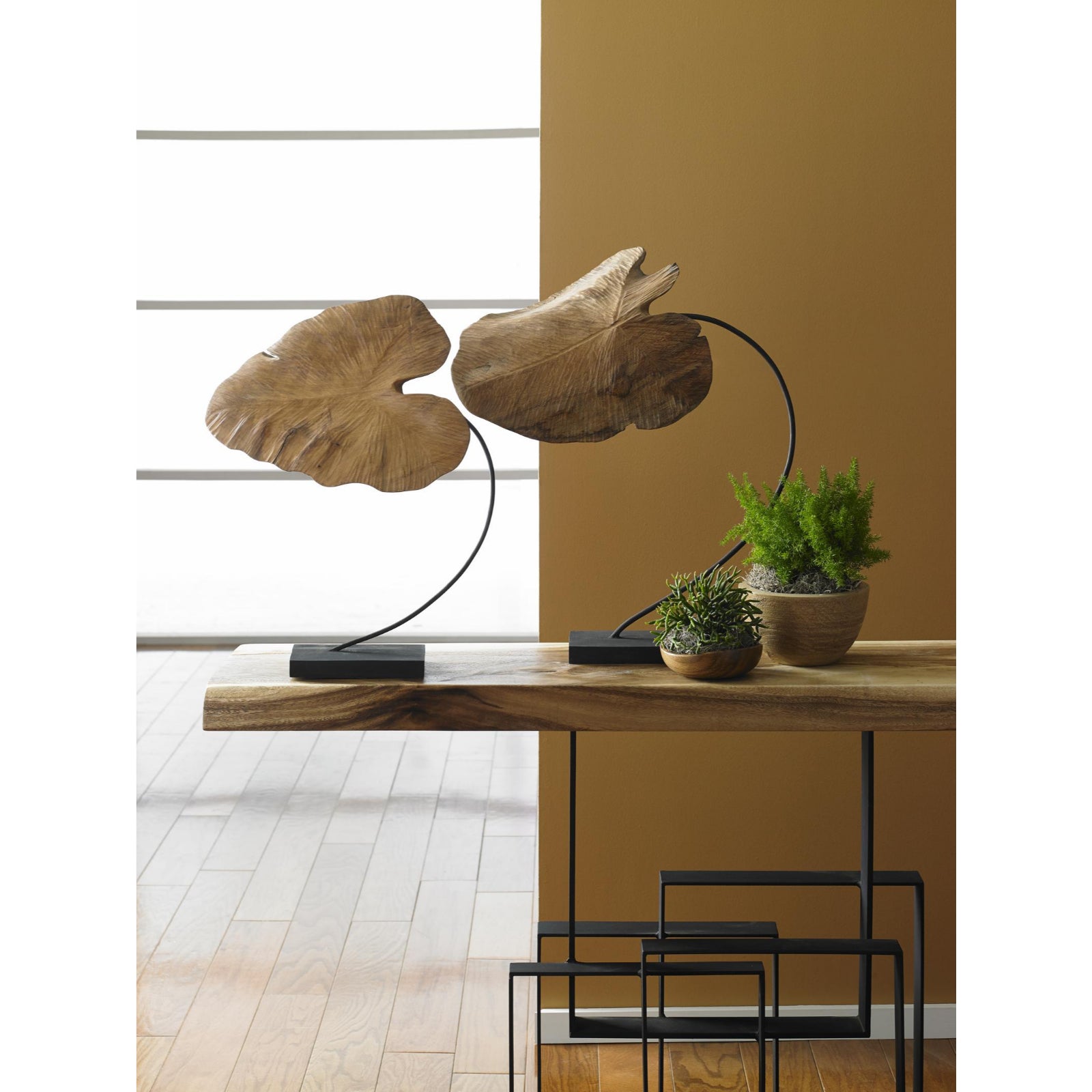 Carved Leaf Sculpture
