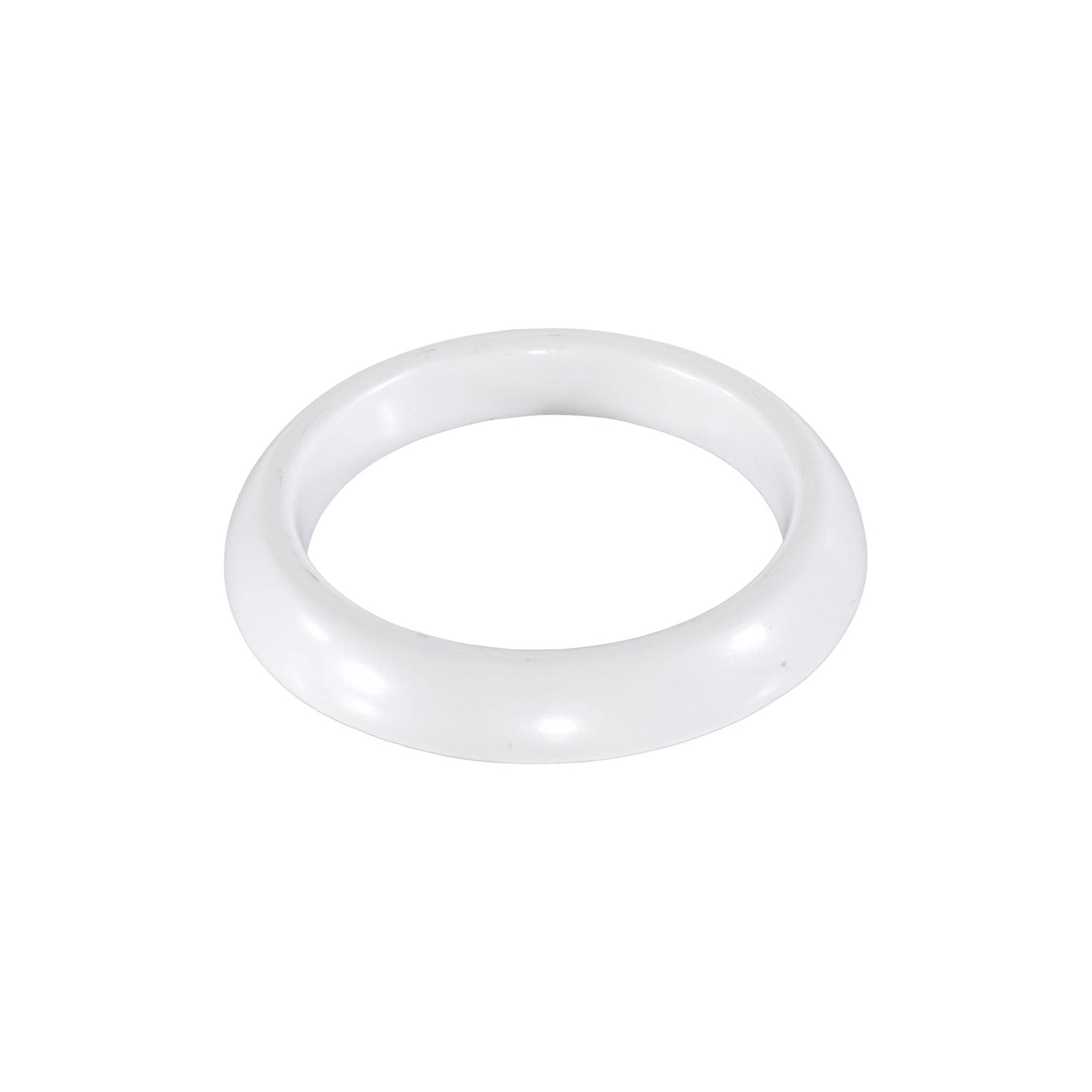 Frosted Leaning Glass Bowl with Ring Base