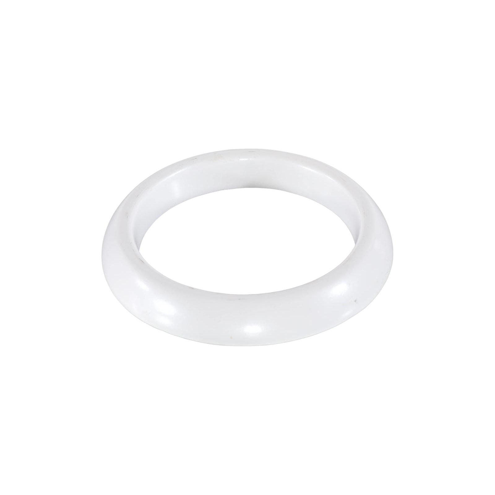 Frosted Leaning Glass Bowl with Ring Base