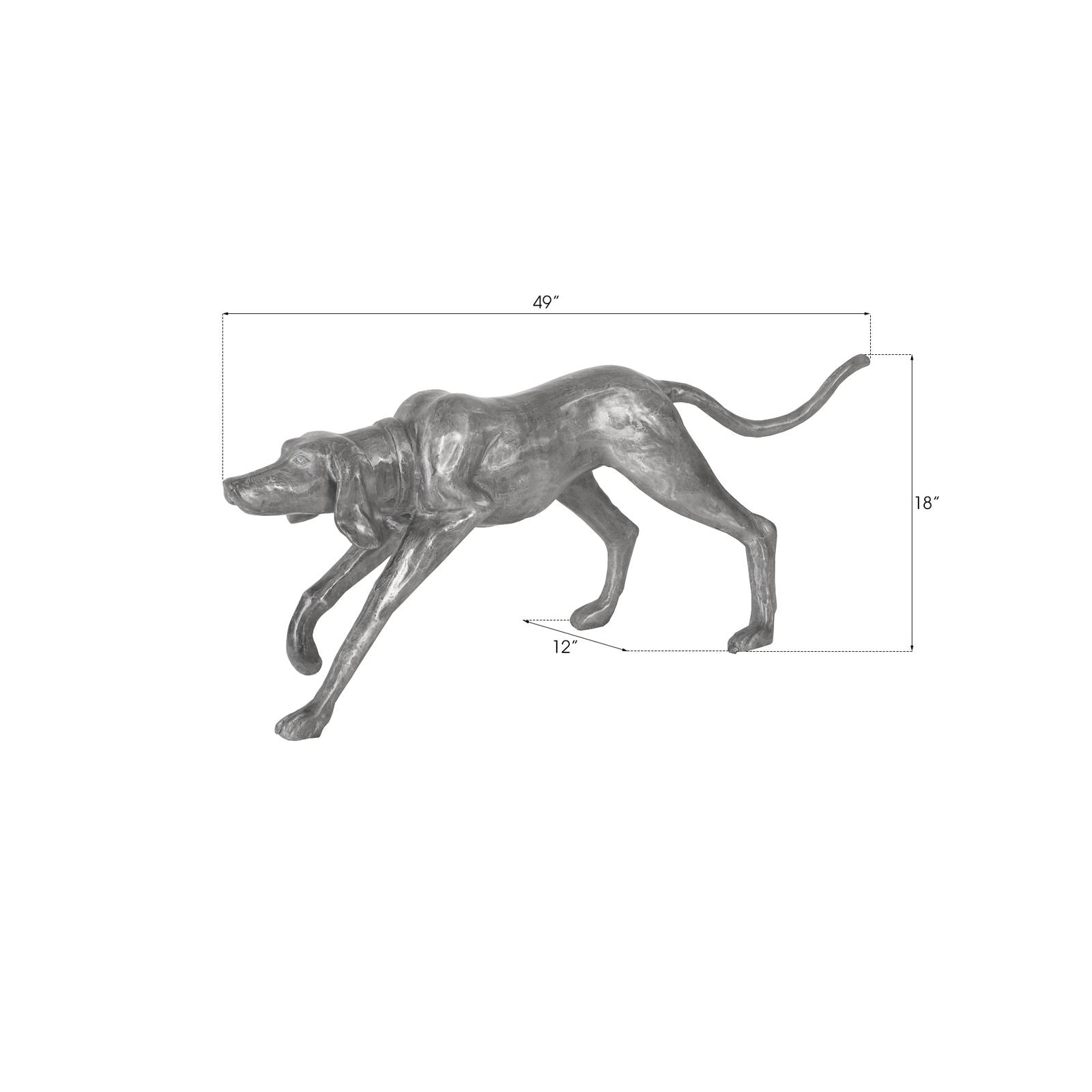 Walking Dog Sculpture