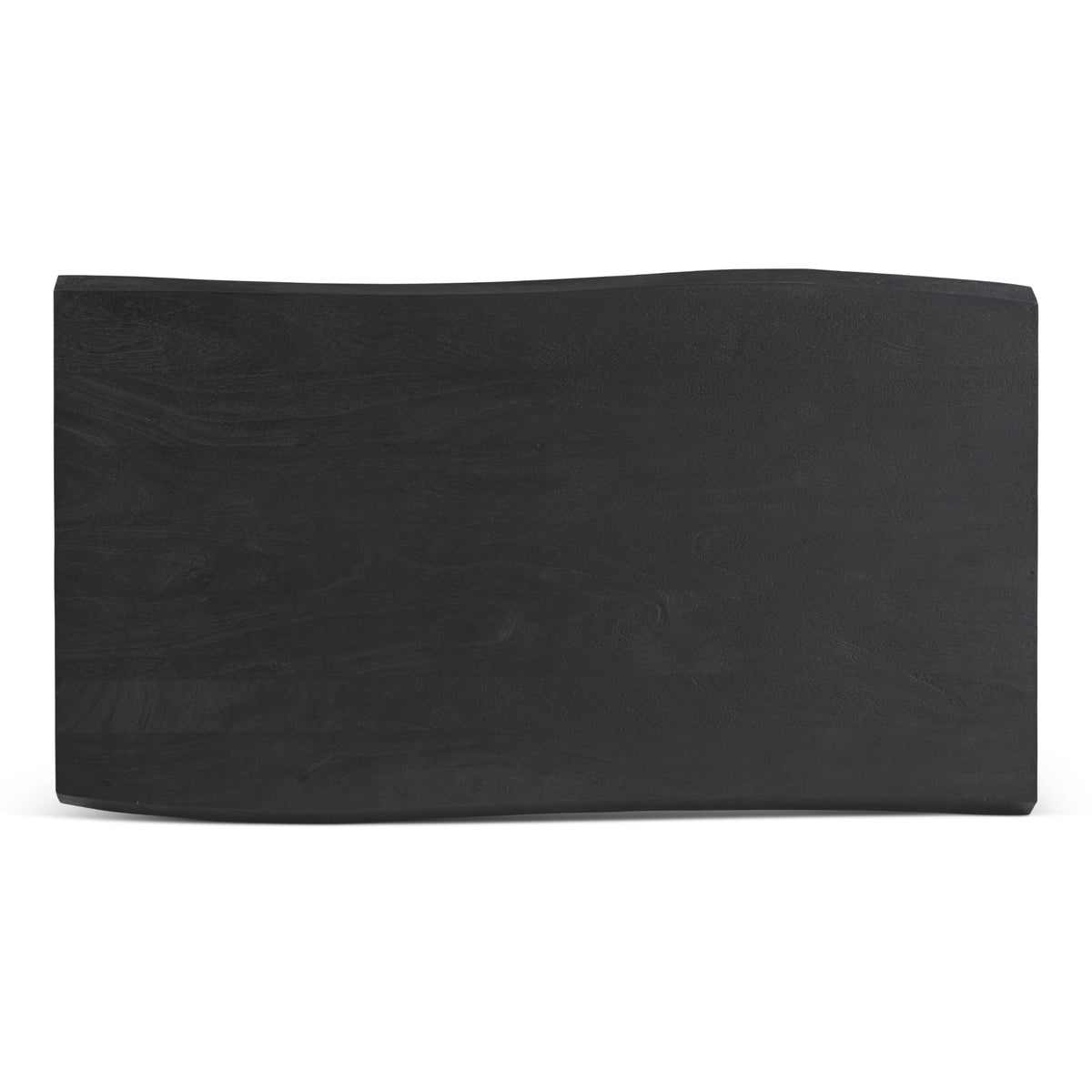 Brooks Coffee Table by Urbia — overhead view of the dark acacia tabletop and gently curved edges
