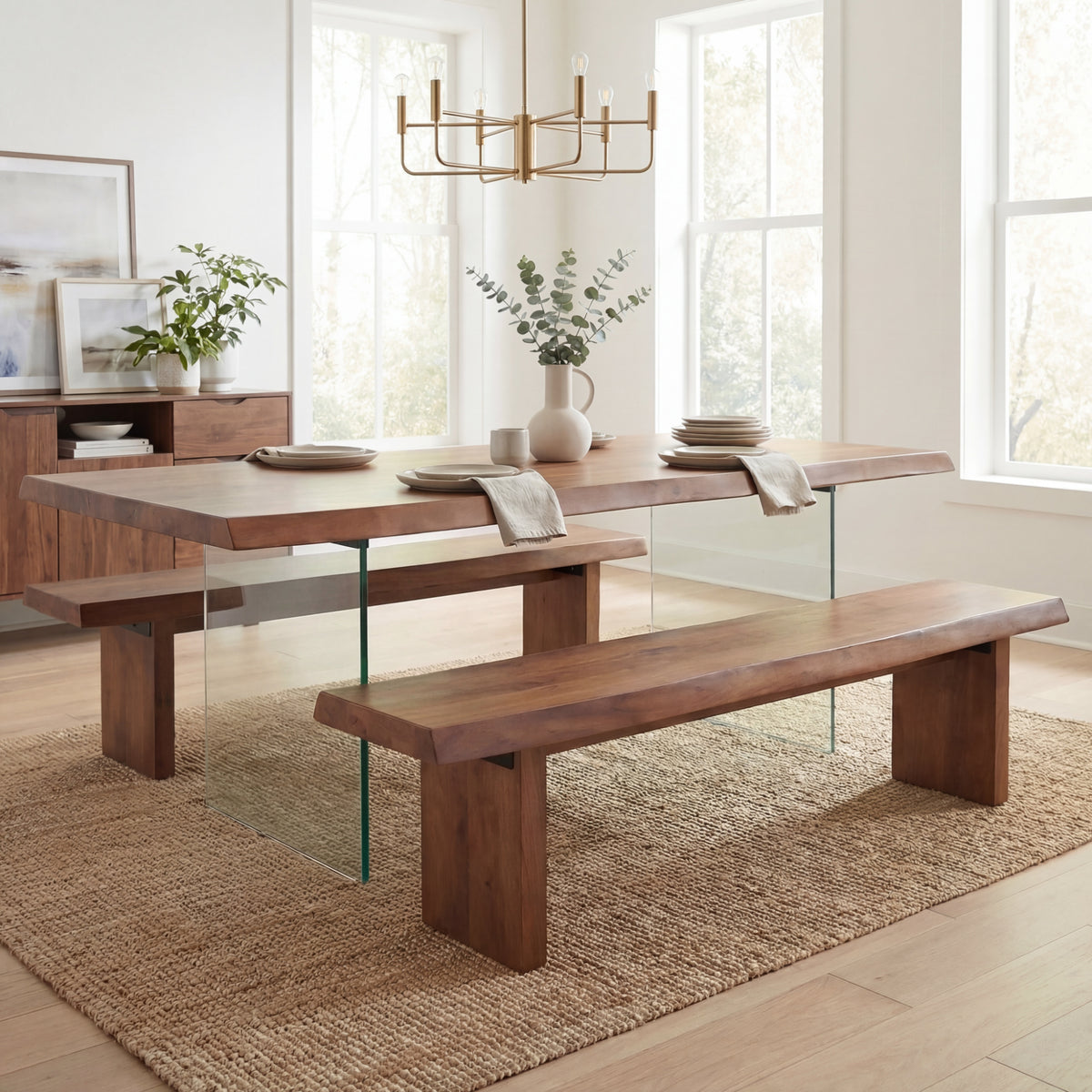 Brooks Dining Table - Glass Base