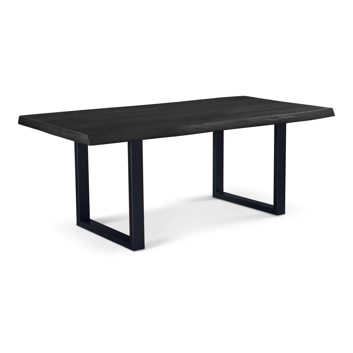 Brooks Dining Table - U Base by Urbia, 79-inch Ebonized color with Black base, three-quarter view