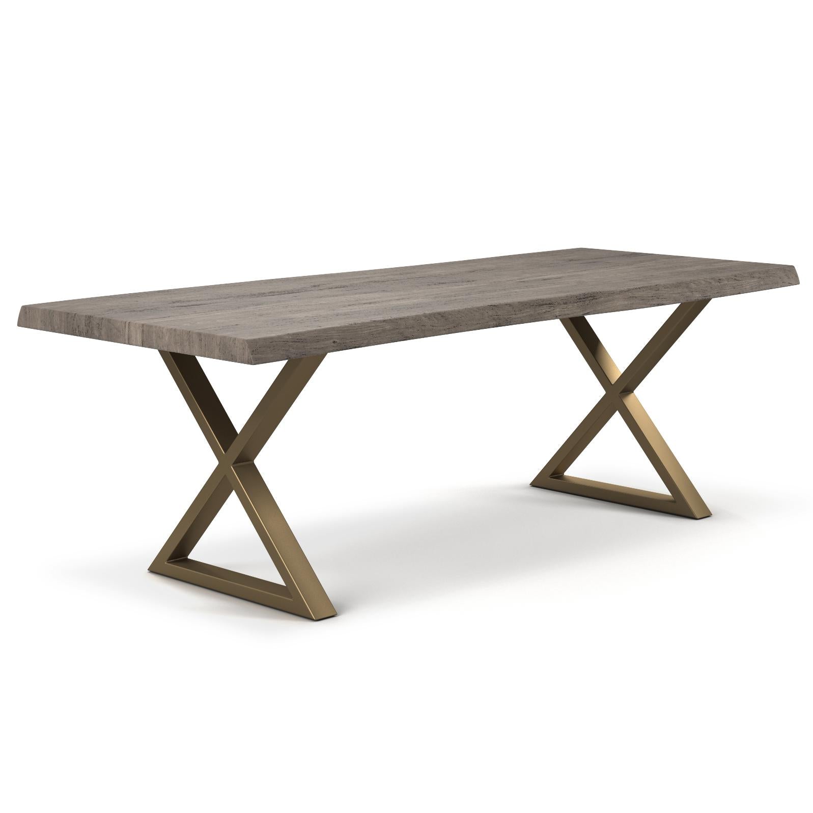 Brooks Dining Table - X Base Dining Tables Urbia Sandblasted Grey Brass 79" 79" Dining Tables, Mid Century Furniture, Furniture Sale, Old Bones Co, Mid Century Furniture Sale, Four Hands Furniture, Sale,Gus, Sale,Perigold Brooks Dining Table - X Base Dining Tables Sale, Perigold Sale Brooks Dining Table - X Base,Brooks Dining Table - X Base Lulu and Georgia, Burke Decor Sale Brooks Dining Table - X Base, www.oldbonesco.com