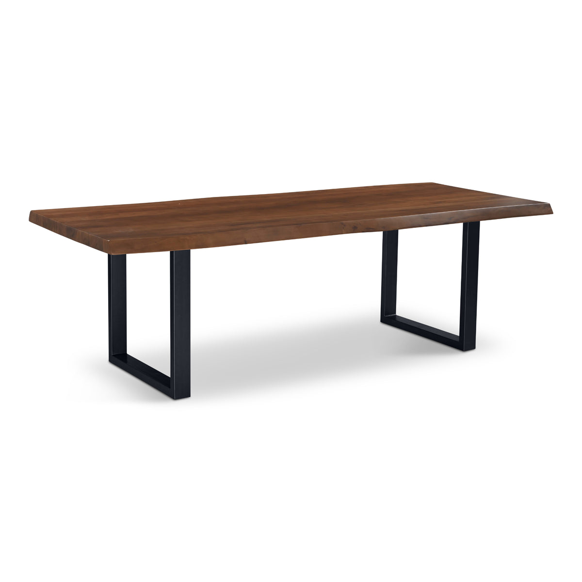 Brooks Dining Table - U Base by Urbia, 92-inch Americano color with Black base, three-quarter view