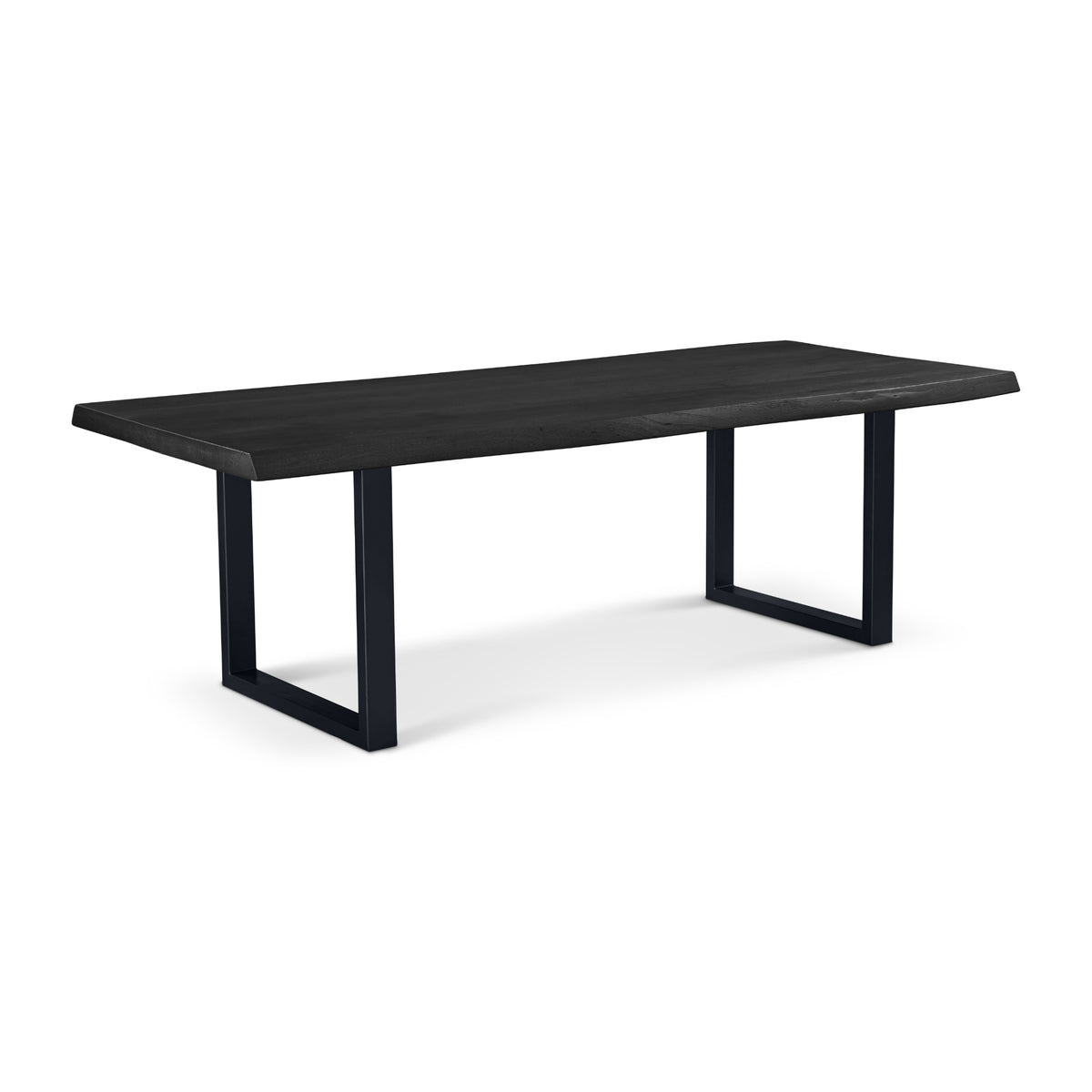 Brooks Dining Table - U Base by Urbia, 92-inch Ebonized color with Black base, three-quarter view