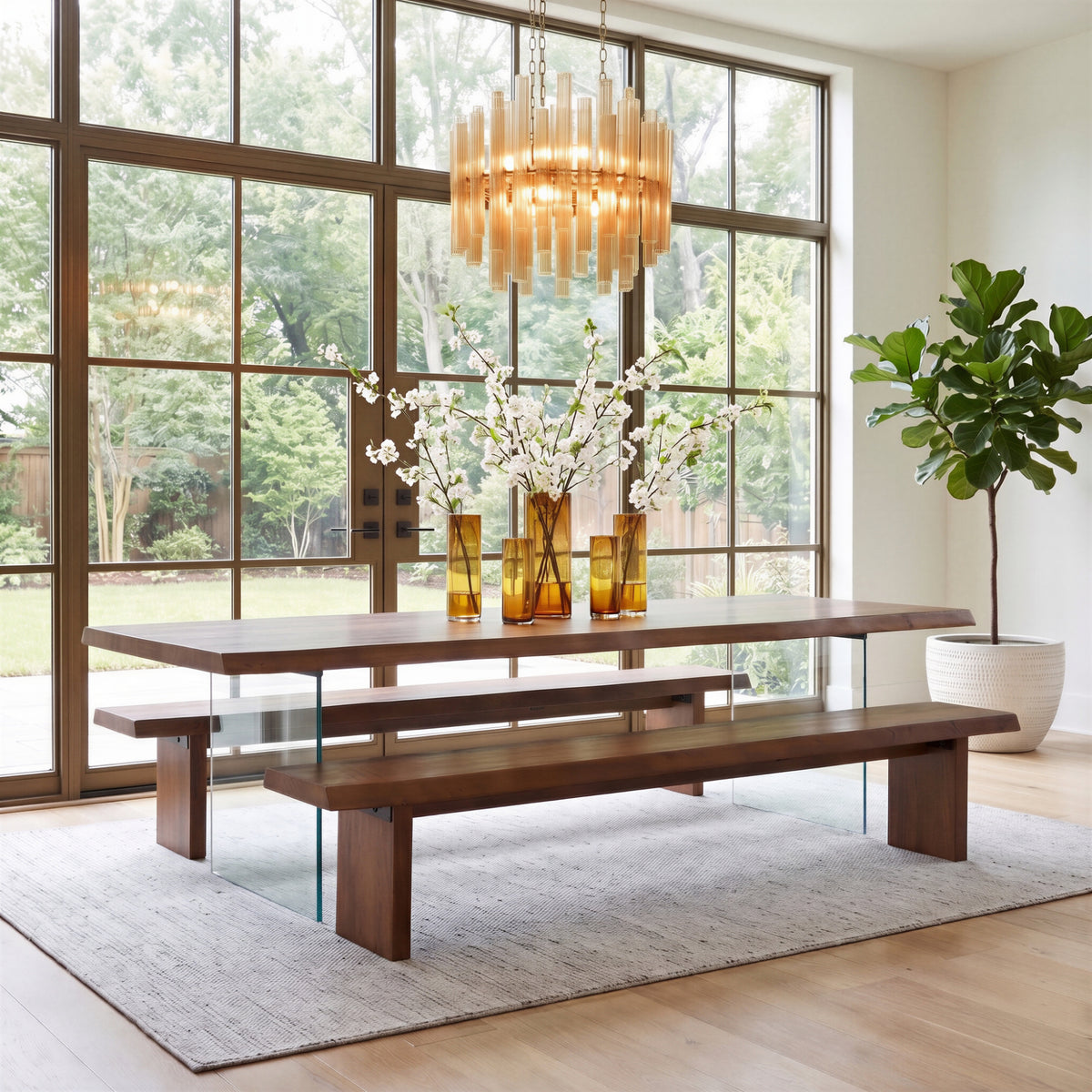 Brooks Dining Table - Glass Base