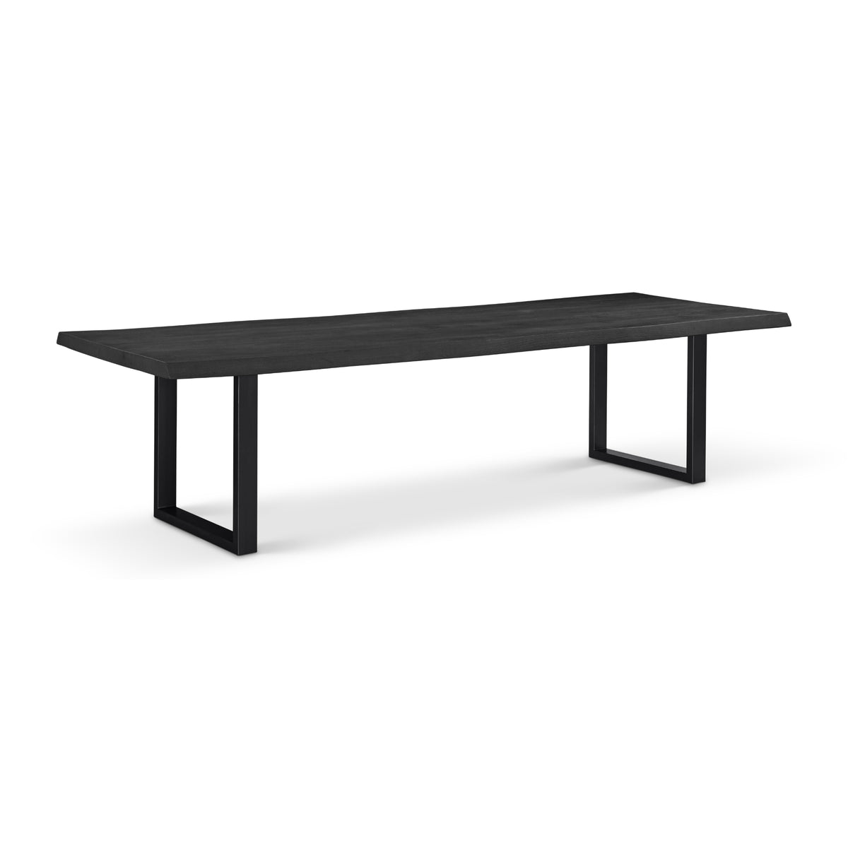 Brooks Dining Table - U Base by Urbia, 116-inch Ebonized color with Black base, three-quarter view