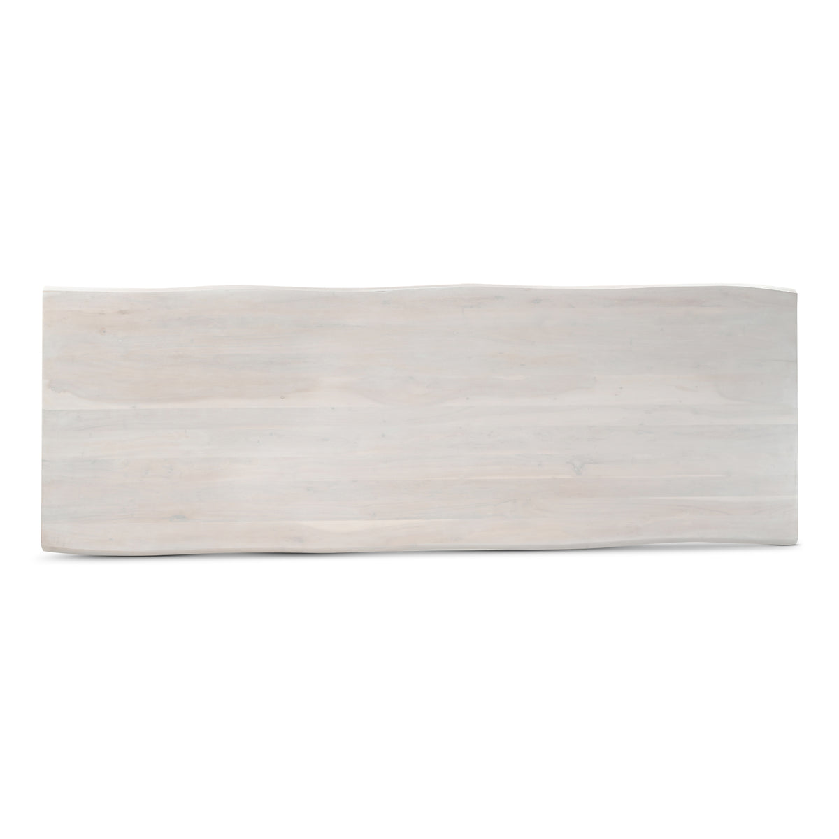 Brooks Dining Table - U Base by Urbia — overhead view of the long pale tabletop with visible grain and irregular edges