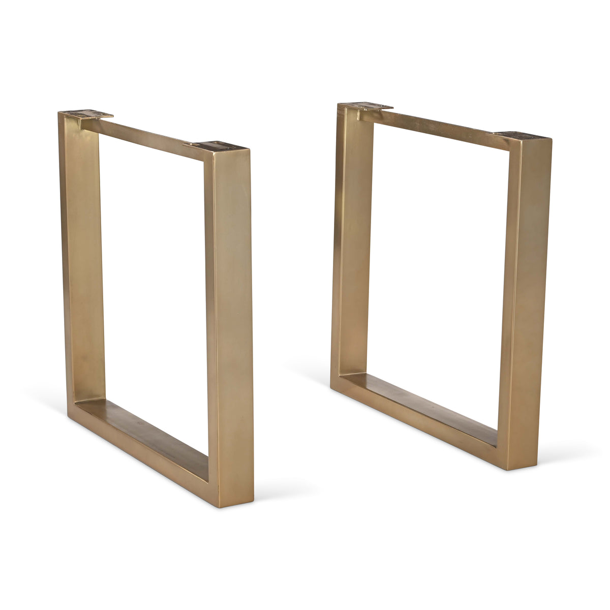 U Dining Table Base (Set of 2) by Urbia — solid metal U-shaped bases in brass.